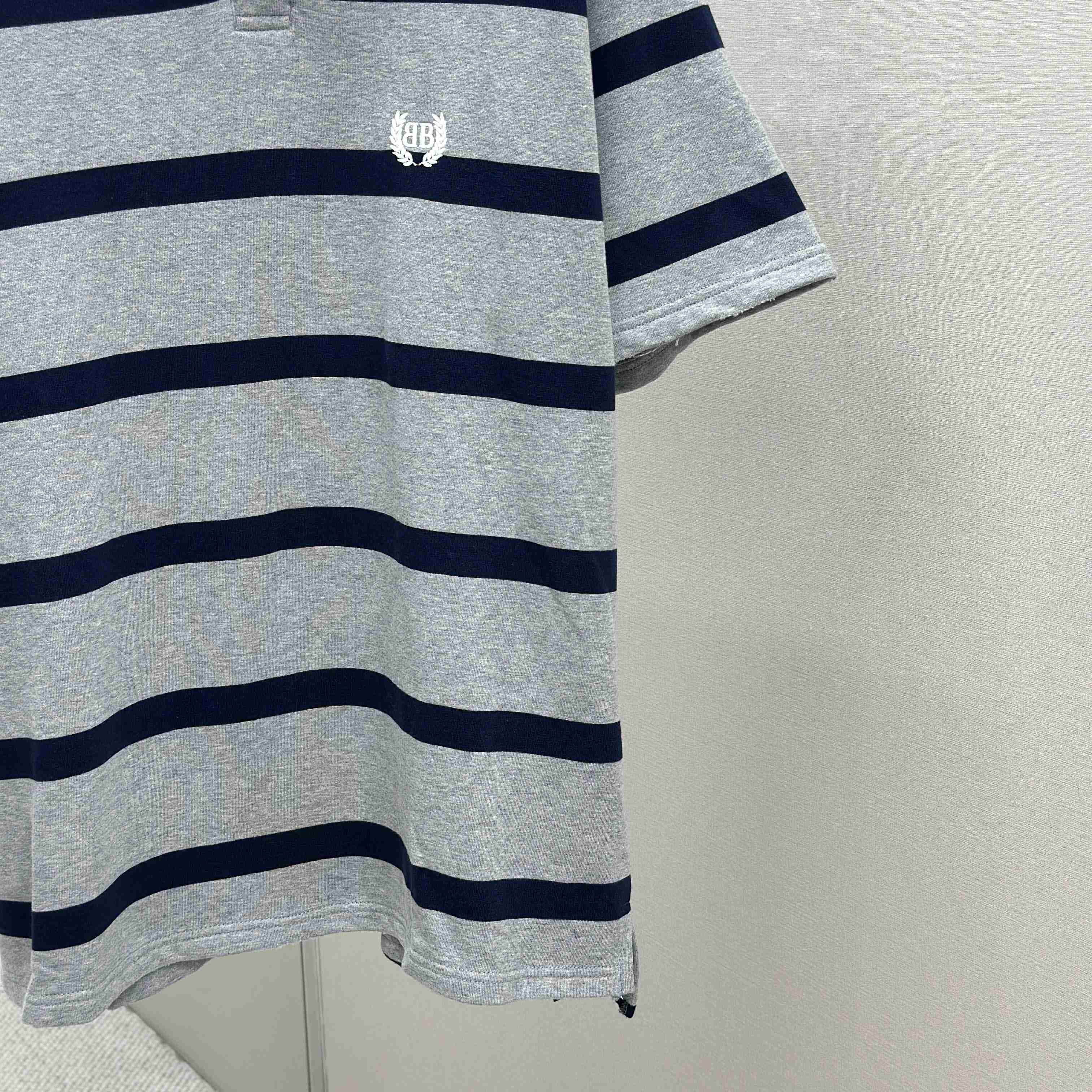 Balenciaga Laurel Classic Oversized Polo In Heavy Grey - DesignerGu