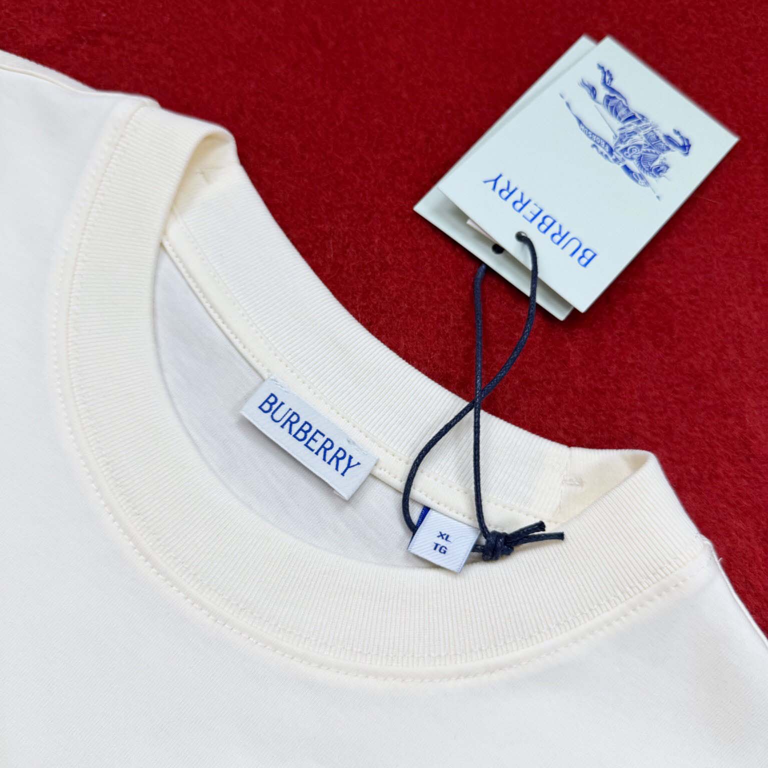 Burberry Check Label Cotton T-shirt  - DesignerGu