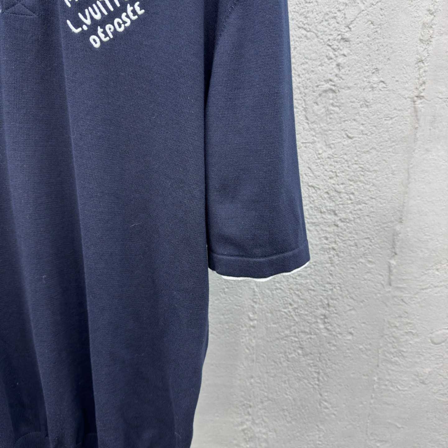 Louis Vuitton Embroidered Short-Sleeved Cotton Blend Polo Shirt   1AFQQK - DesignerGu