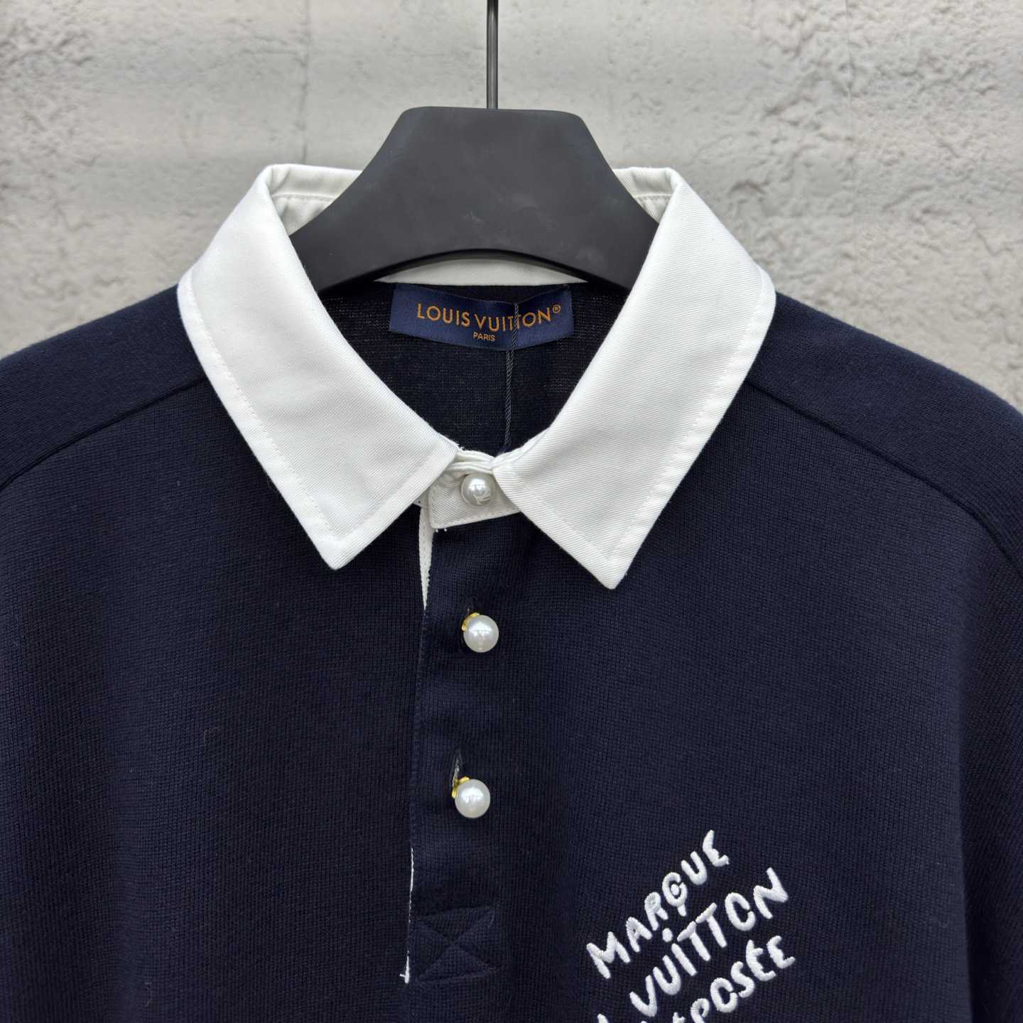 Louis Vuitton Embroidered Short-Sleeved Cotton Blend Polo Shirt   1AFQQK - DesignerGu