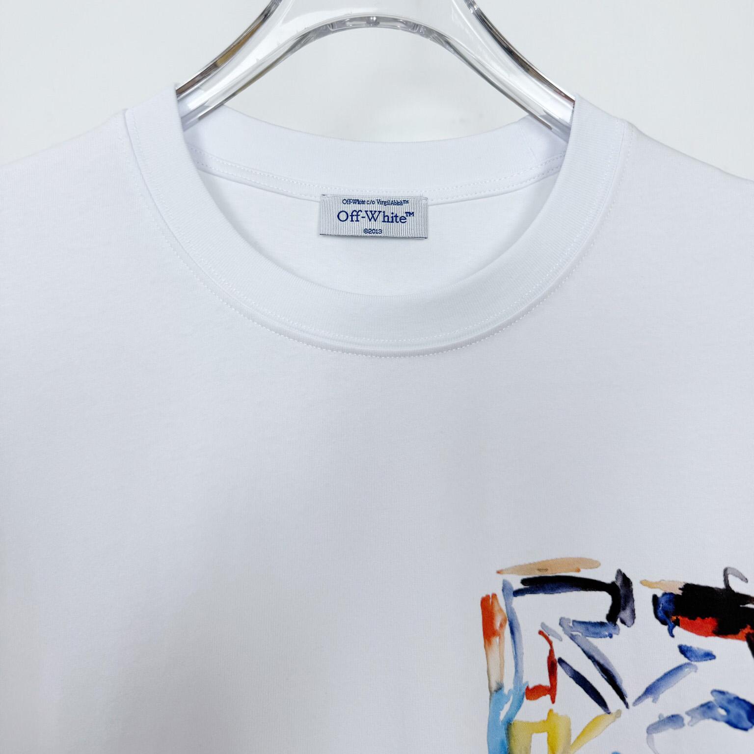 Off-White Watercolor Arrow T-Shirt - DesignerGu