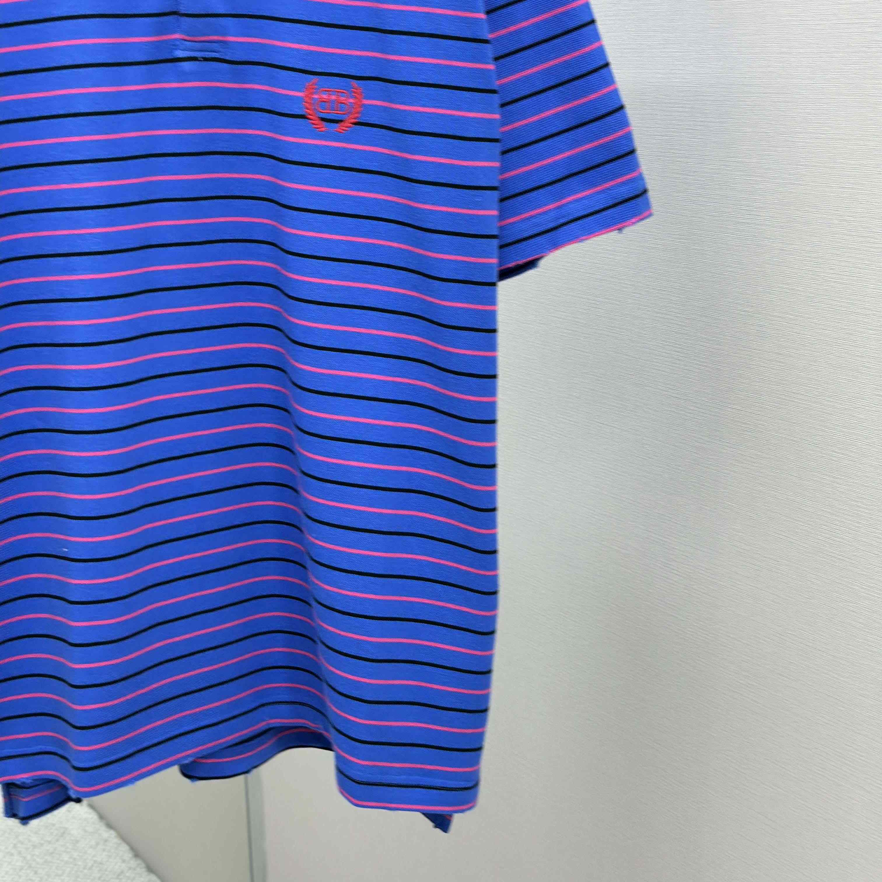 Balenciaga Striped Polo Shirt - DesignerGu