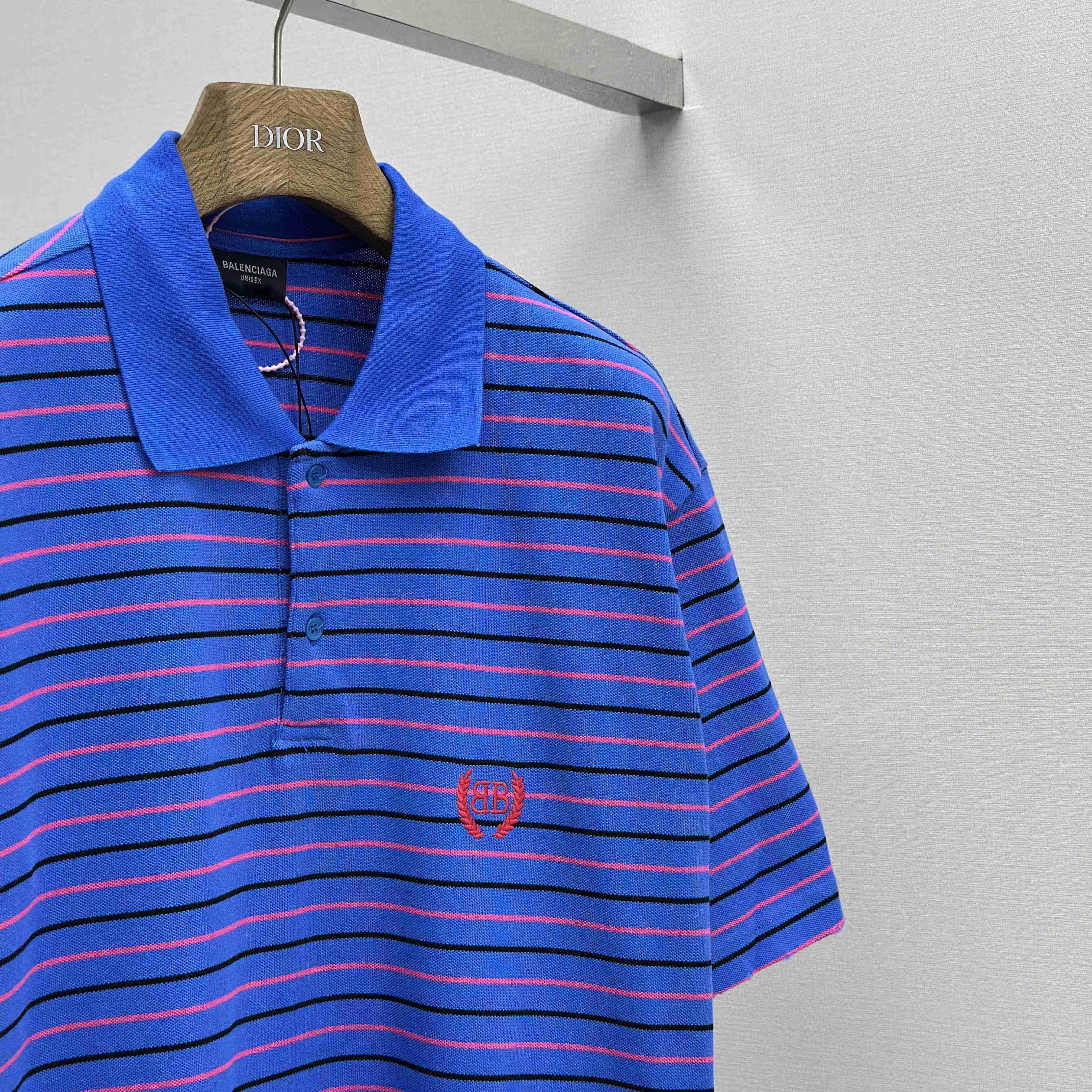 Balenciaga Striped Polo Shirt - DesignerGu