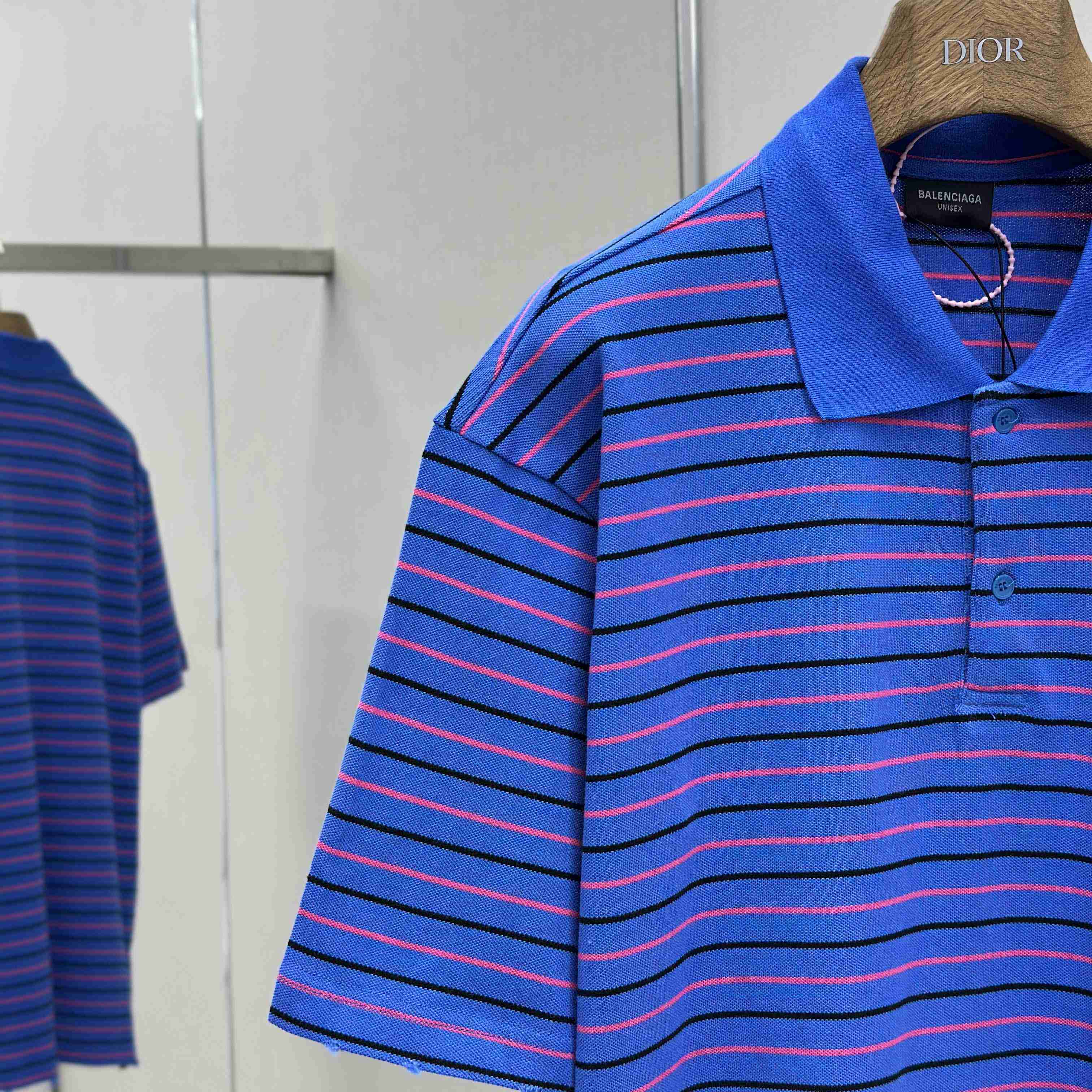 Balenciaga Striped Polo Shirt - DesignerGu