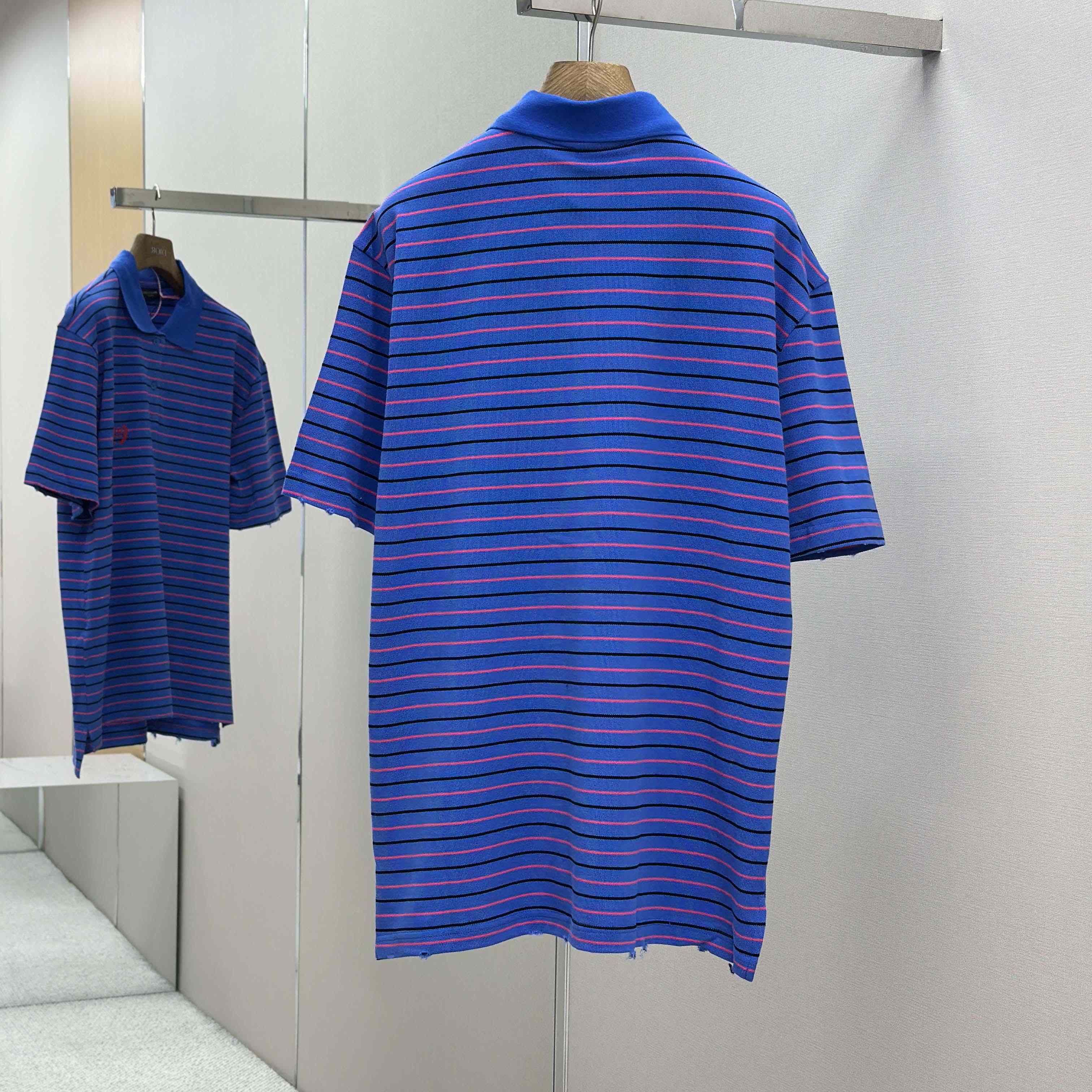 Balenciaga Striped Polo Shirt - DesignerGu