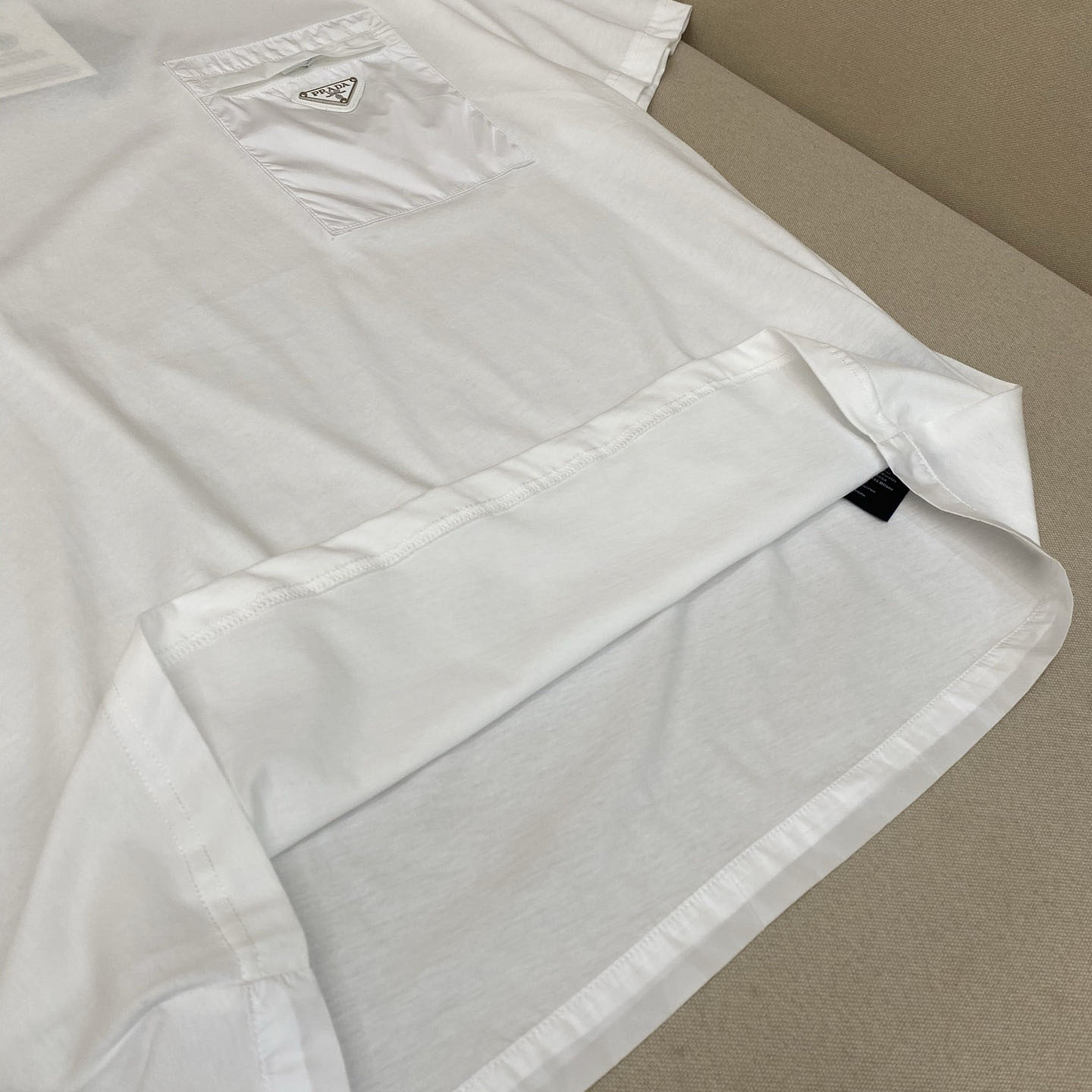 Prada Re-Nylon And Jersey T-shirt - DesignerGu