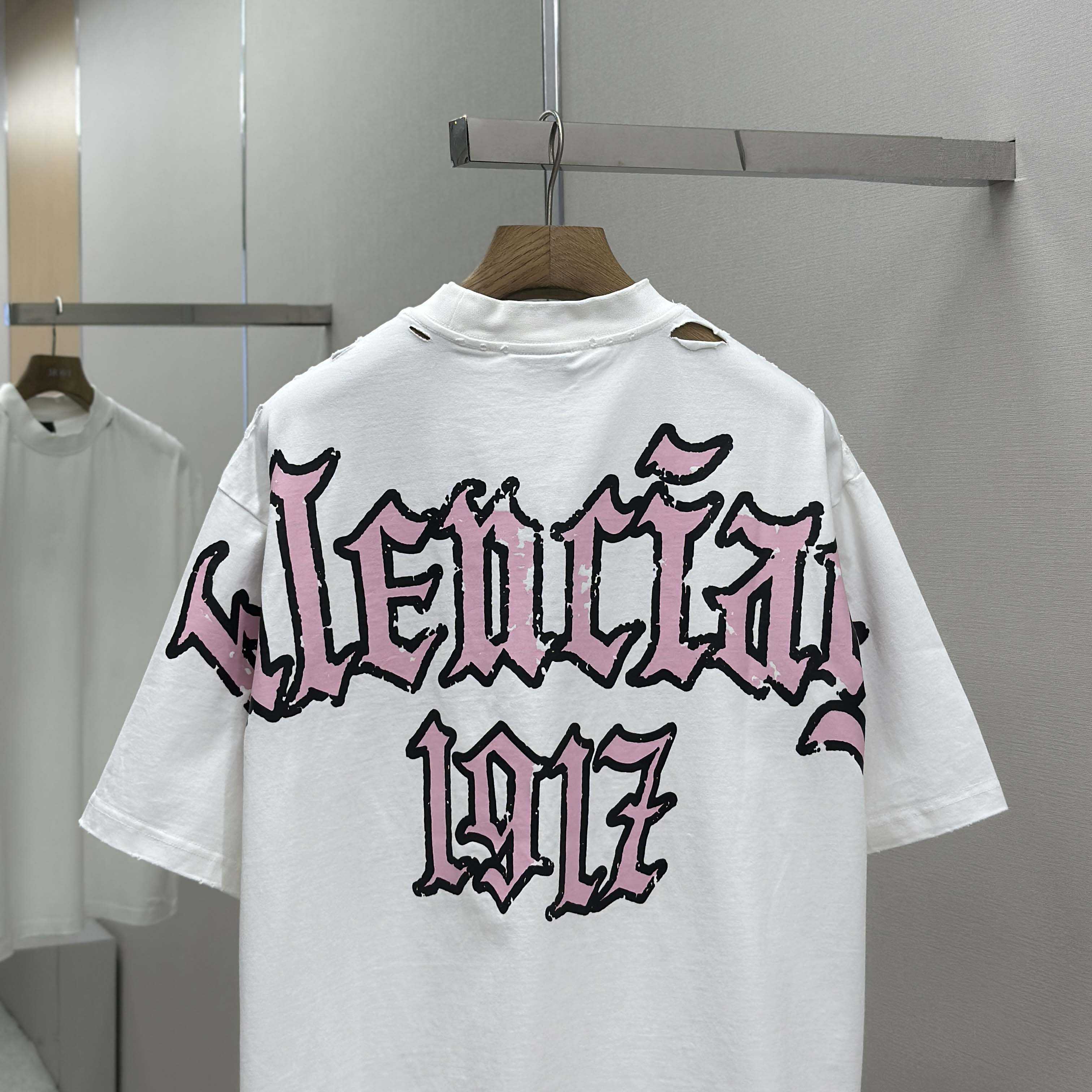 Balenciaga Blackletter Script Oversized T Shirt - DesignerGu