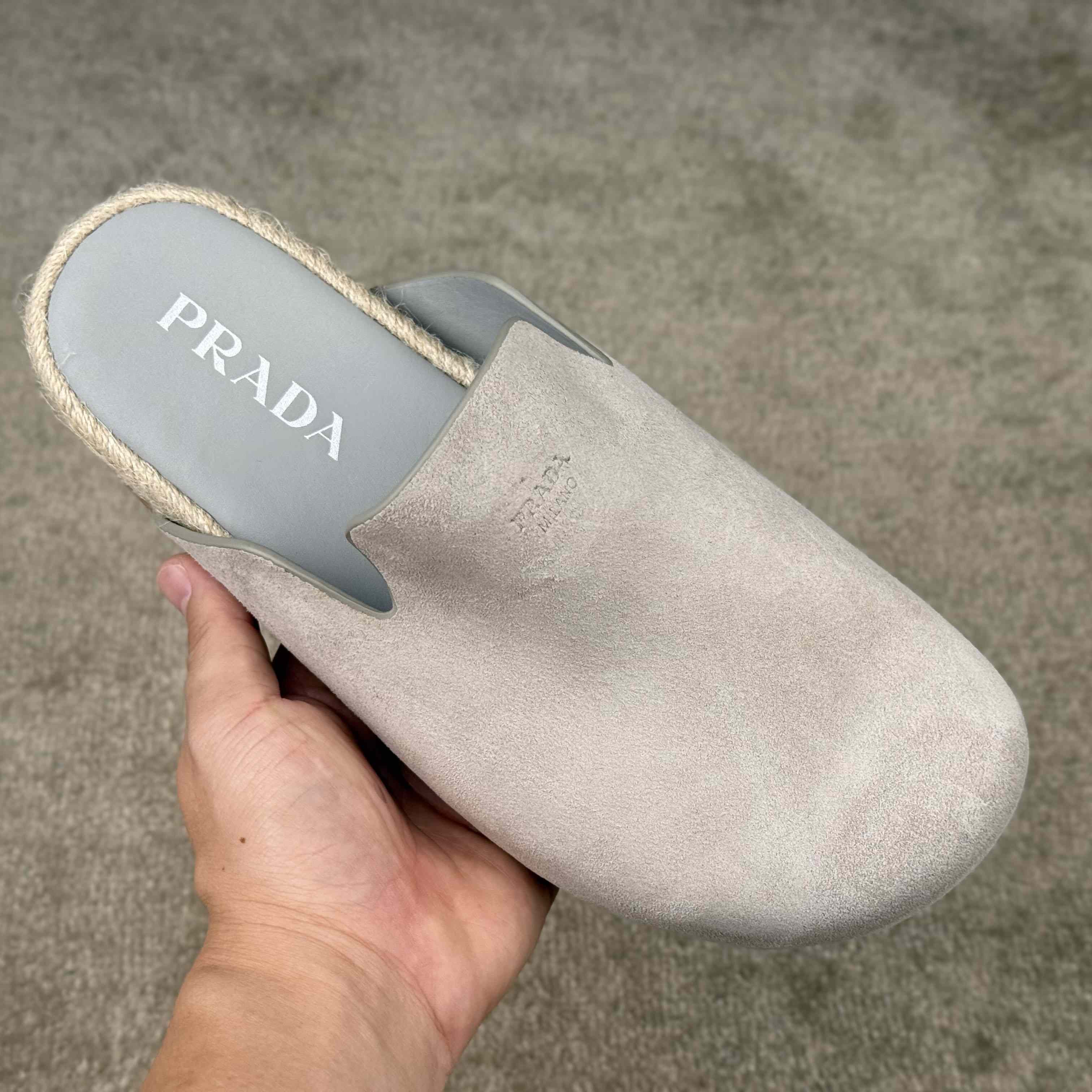 Prada Suede Mules - DesignerGu