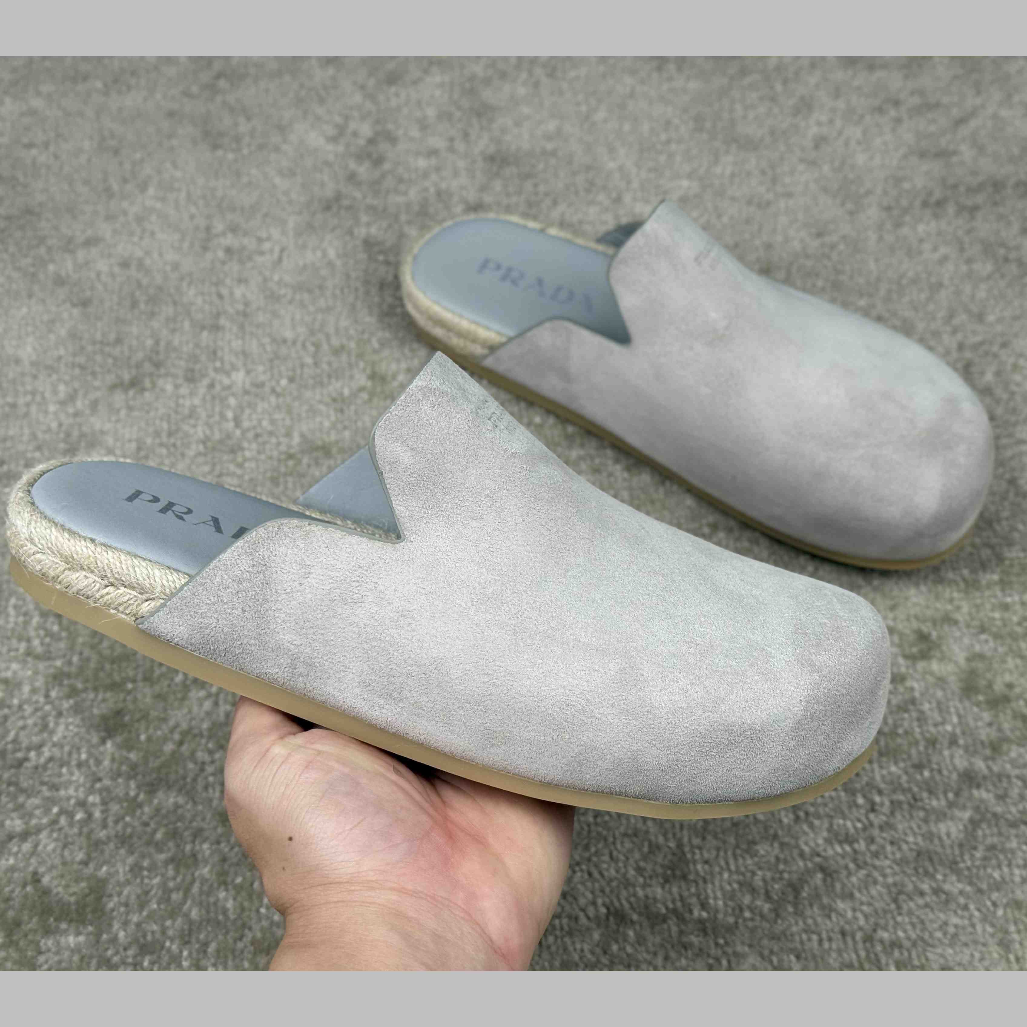 Prada Suede Mules - DesignerGu