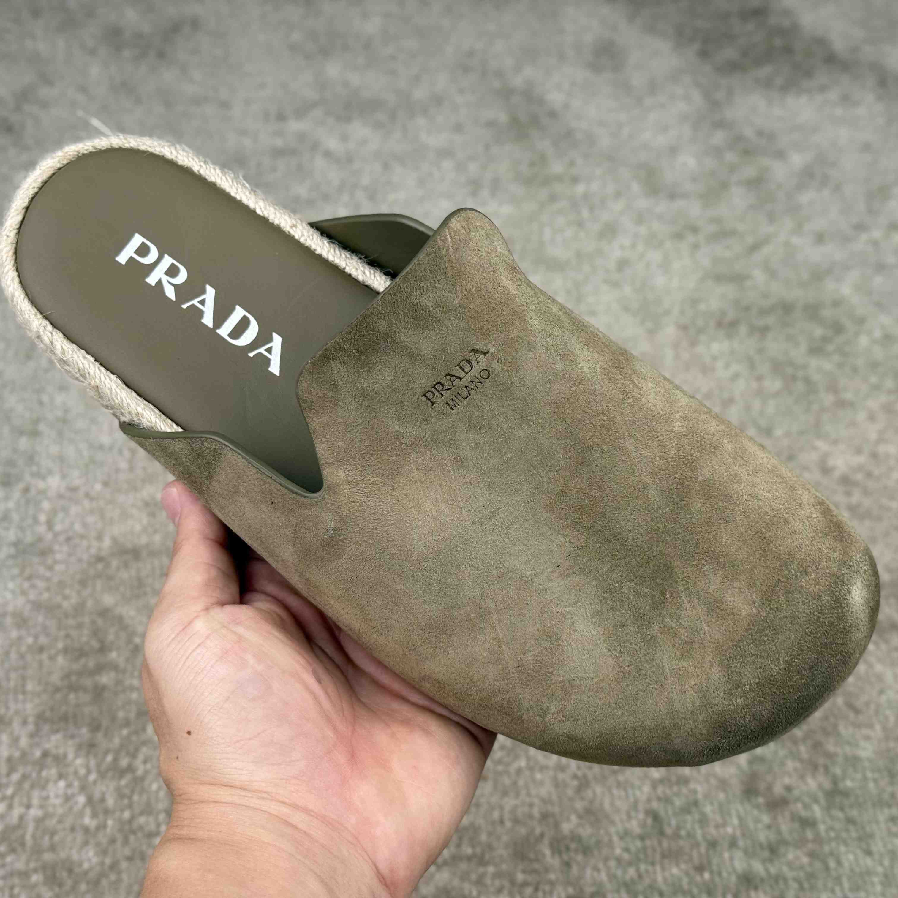 Prada Suede Mules - DesignerGu