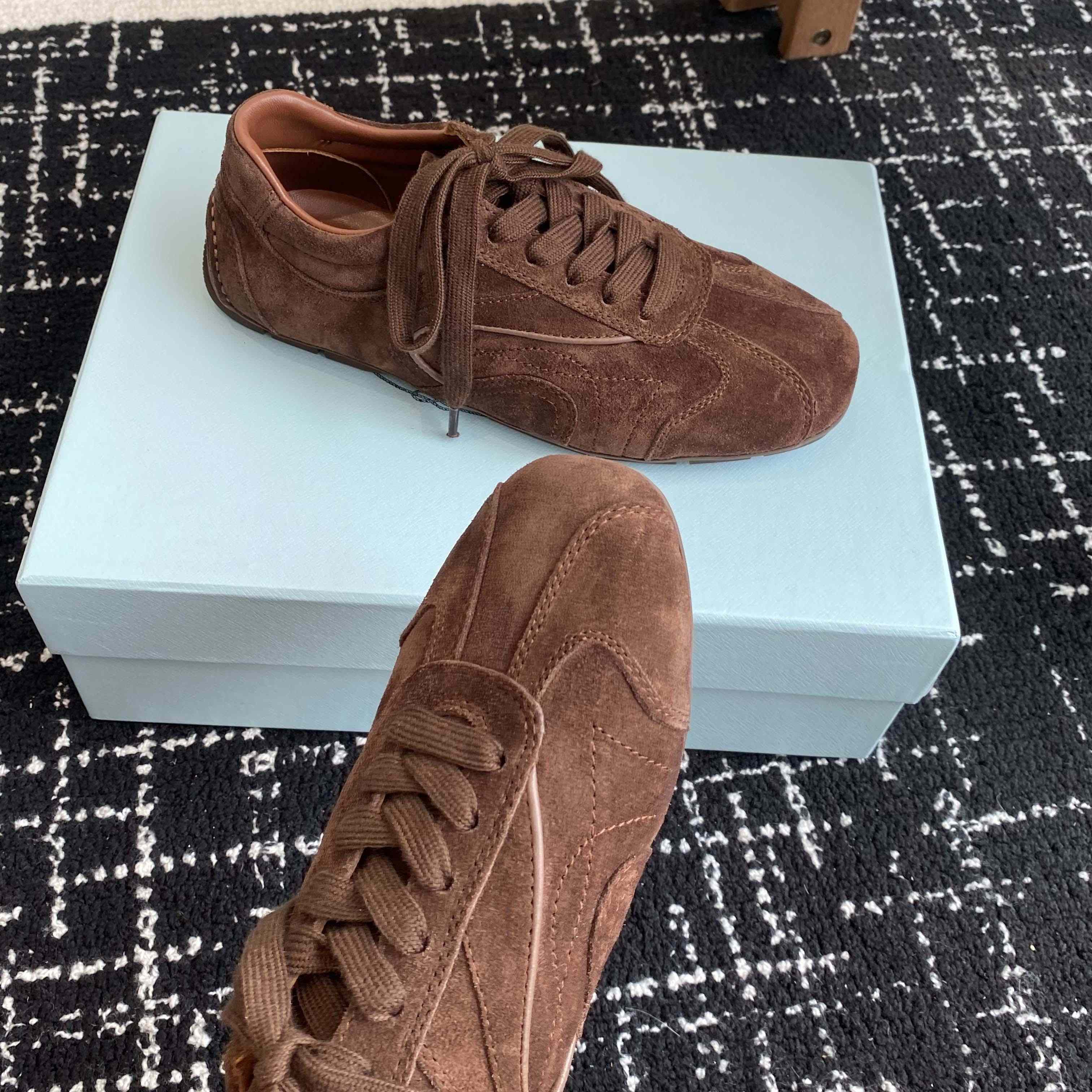 Prada Montecarlo Re-Edition 2005 Suede Sneakers - DesignerGu