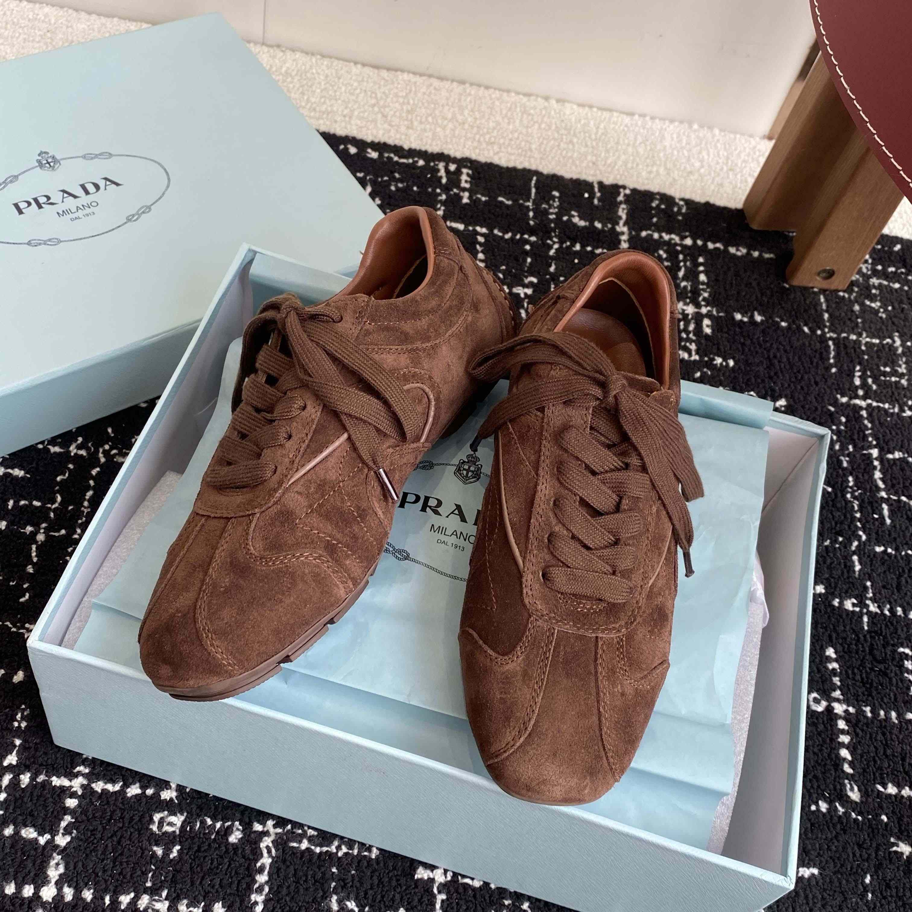 Prada Montecarlo Re-Edition 2005 Suede Sneakers - DesignerGu