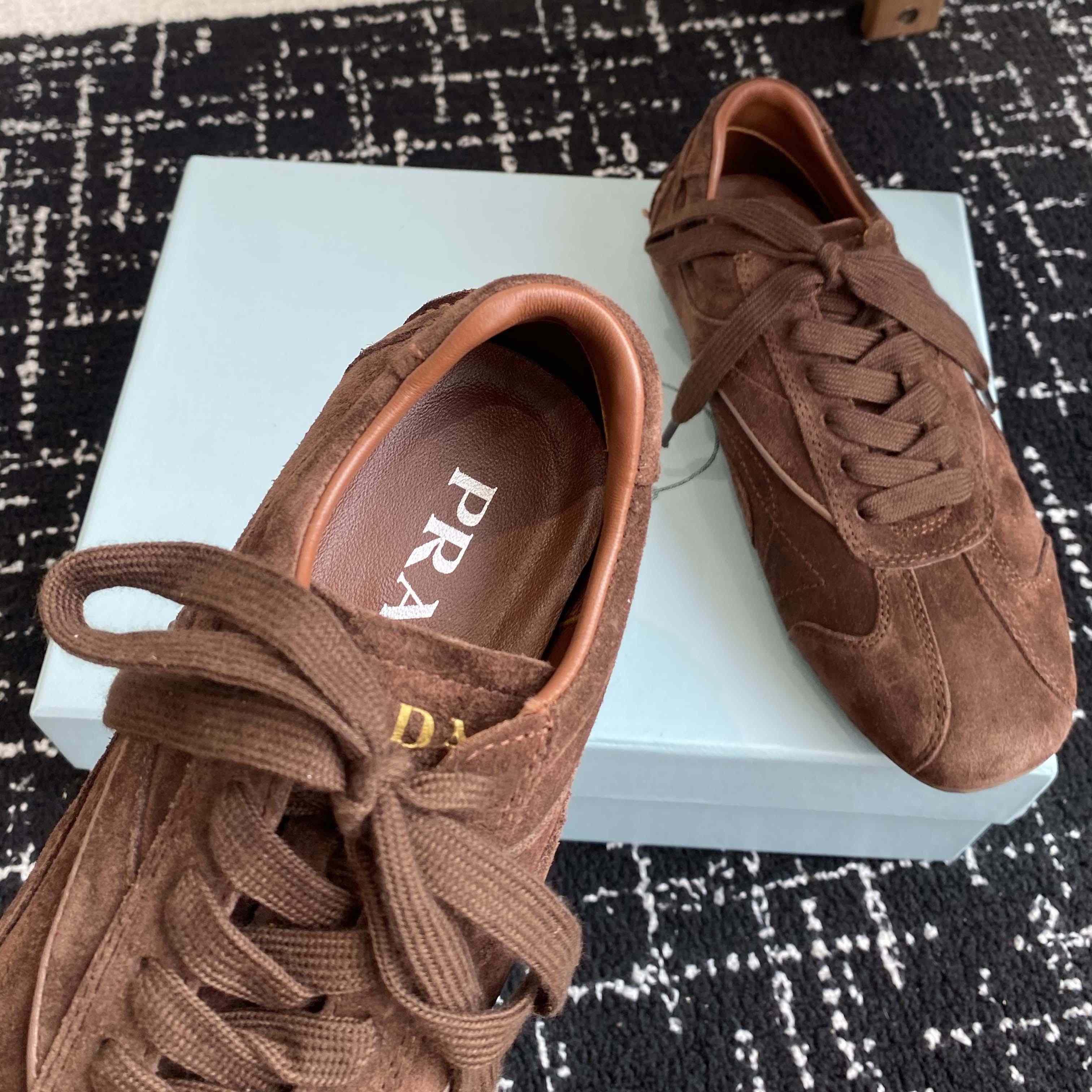 Prada Montecarlo Re-Edition 2005 Suede Sneakers - DesignerGu