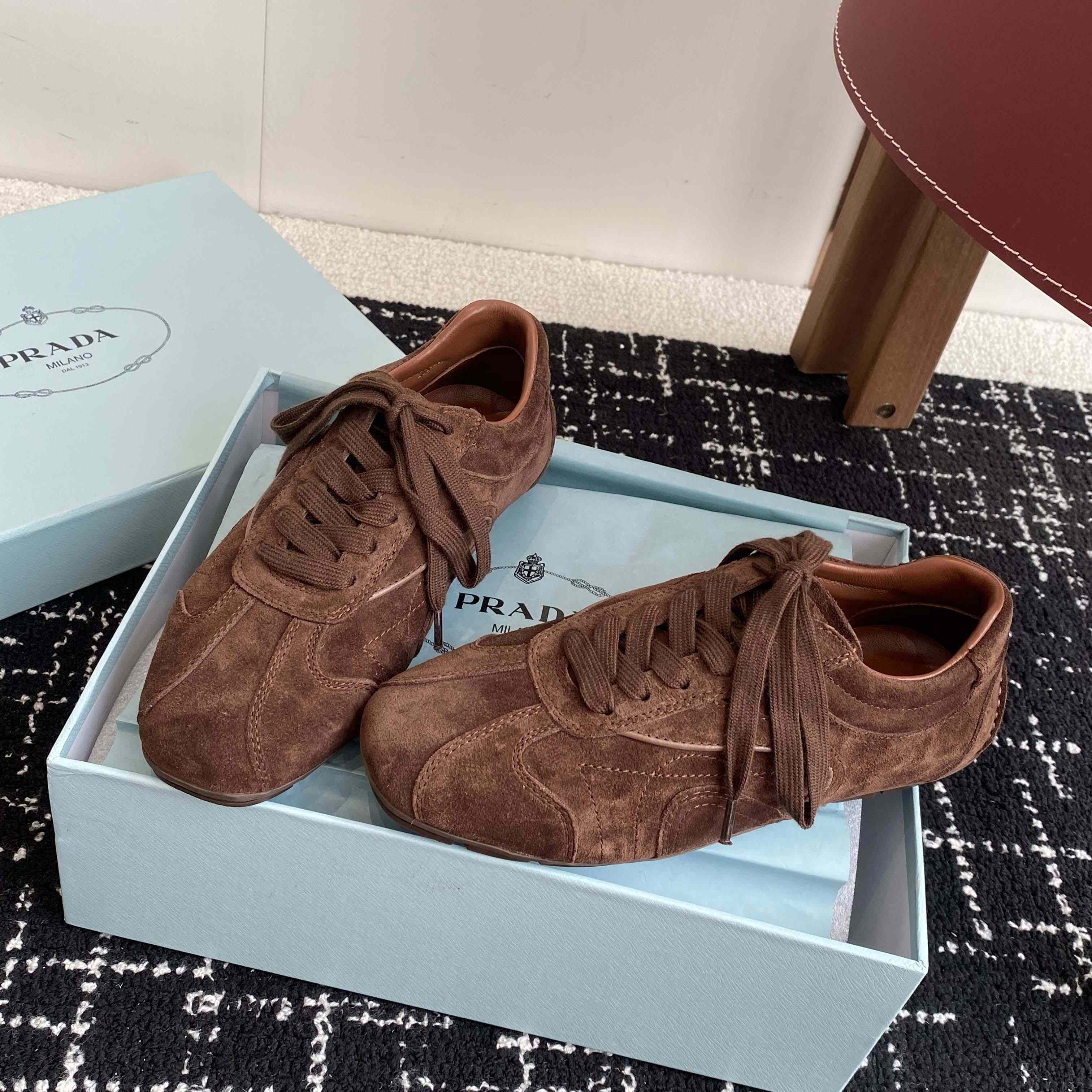 Prada Montecarlo Re-Edition 2005 Suede Sneakers - DesignerGu