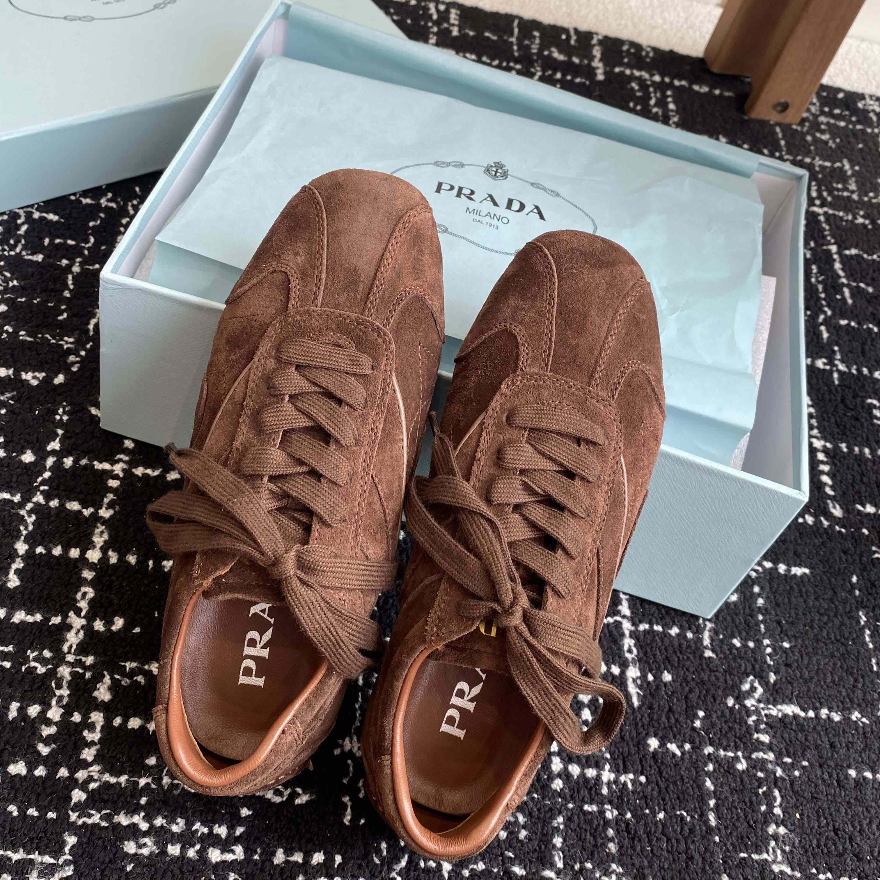 Prada Montecarlo Re-Edition 2005 Suede Sneakers - DesignerGu