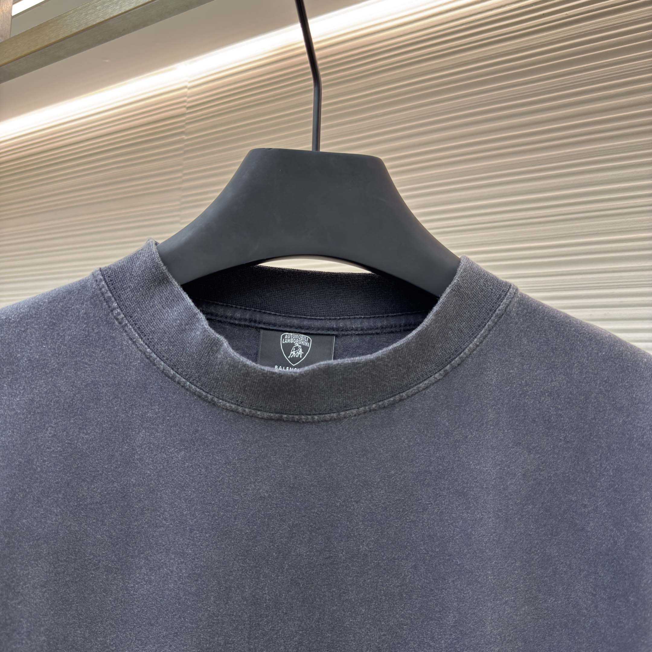 Balenciaga Automobili Lamborghini Oversized T-Shirt In Faded Black Dry Jersey - DesignerGu