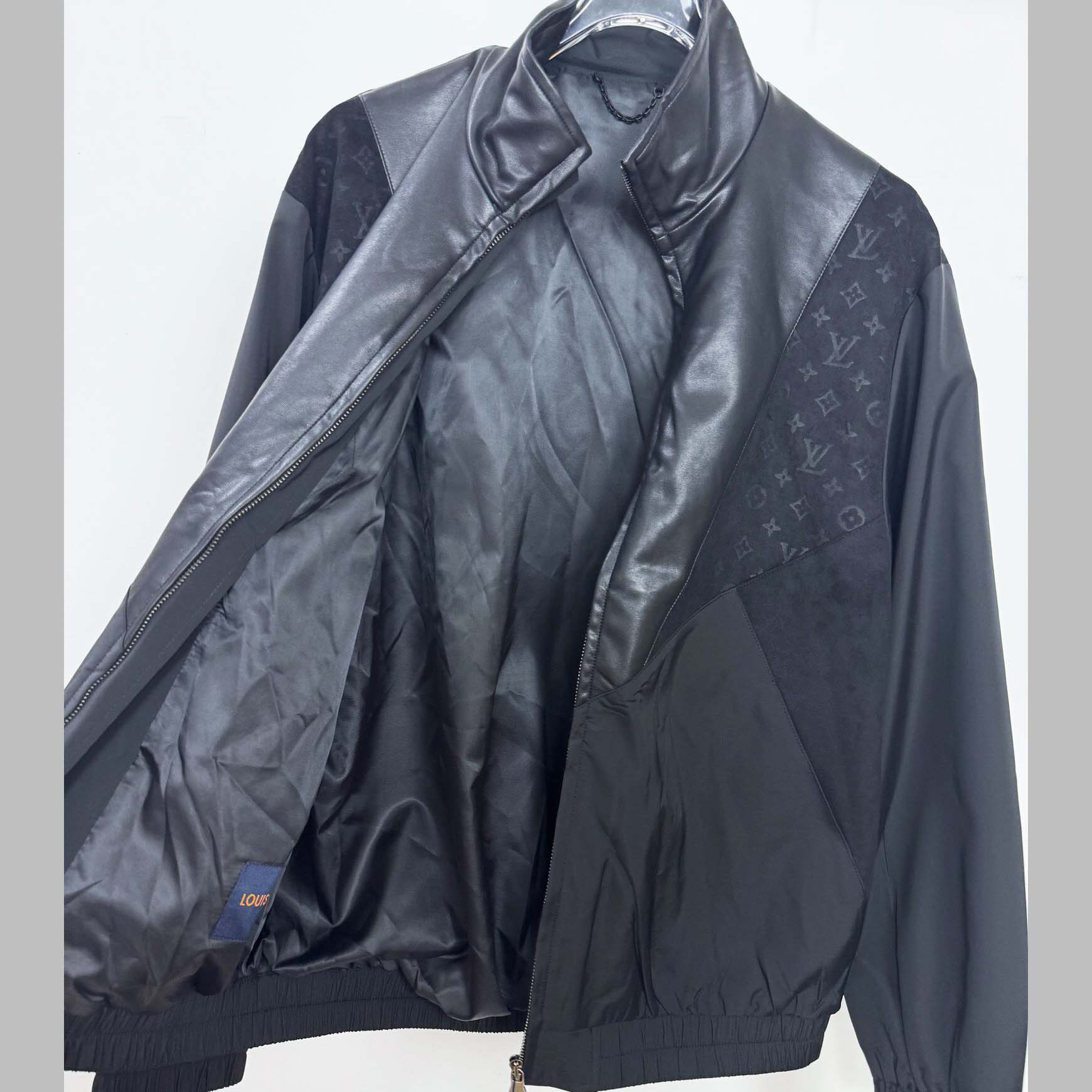 Louis Vuitton Leather Mix Track Top   1AHVM1 - DesignerGu