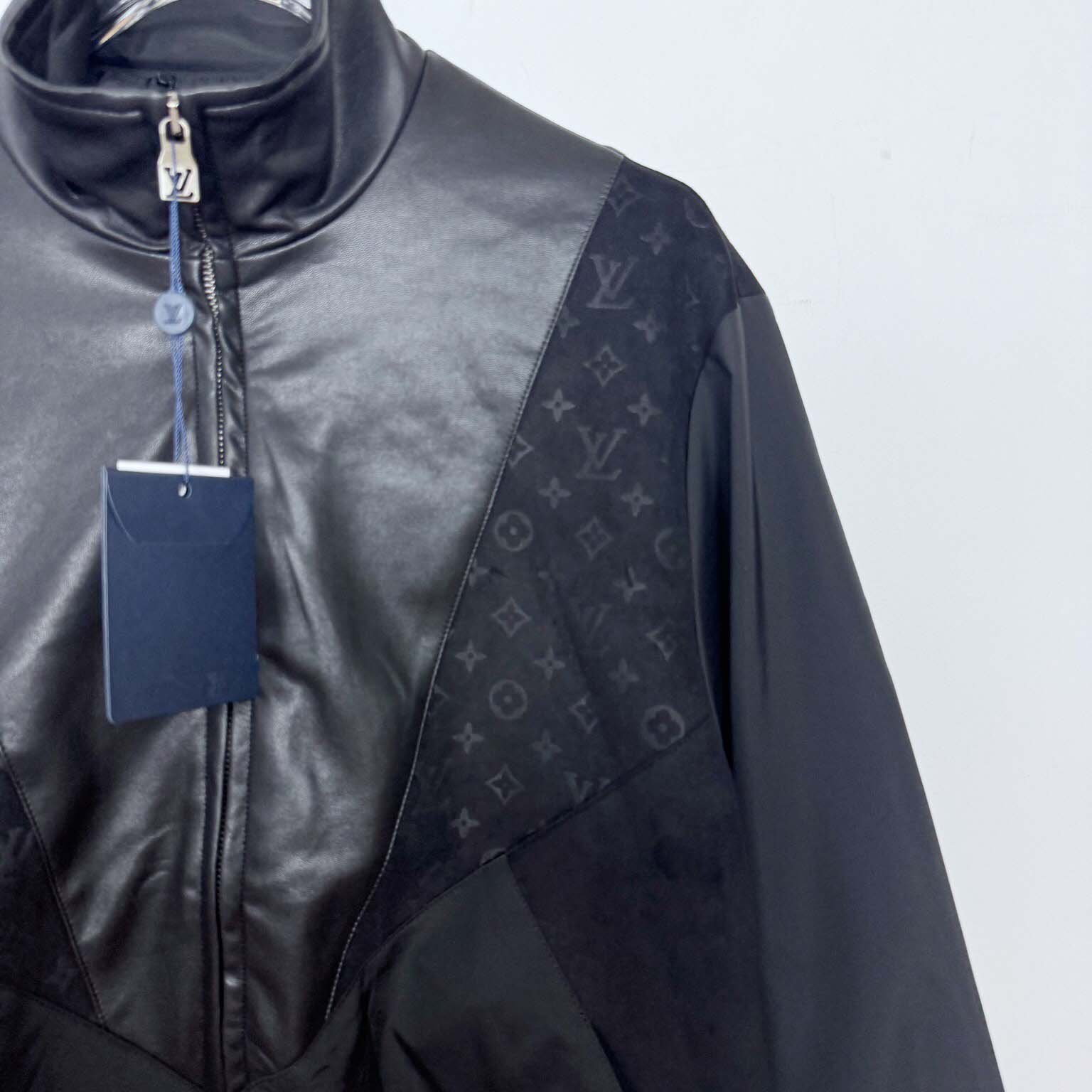 Louis Vuitton Leather Mix Track Top   1AHVM1 - DesignerGu