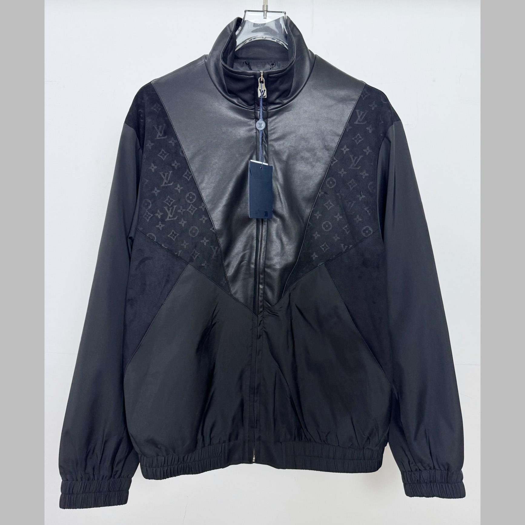 Louis Vuitton Leather Mix Track Top   1AHVM1 - DesignerGu