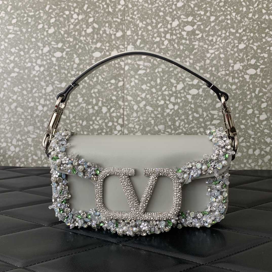 Valenti Garavani Locò Small Embroidered  Shoulder Bag - DesignerGu