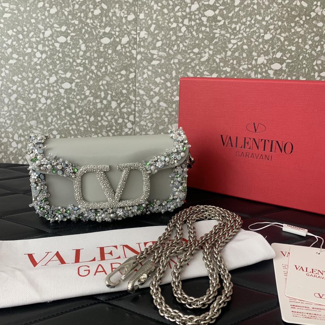 Valenti Garavani Locò Small Embroidered  Shoulder Bag - DesignerGu