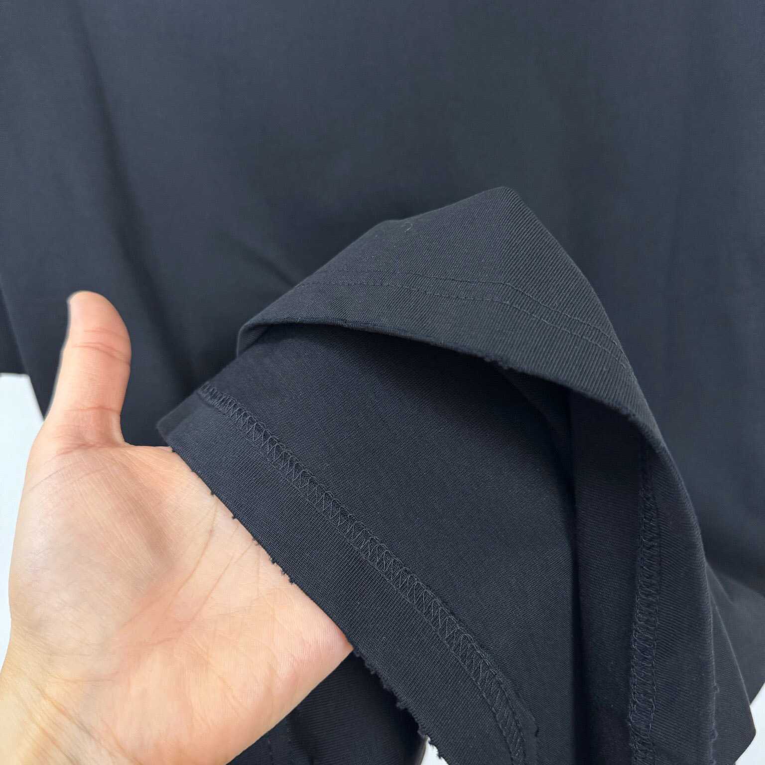 Balenciaga Fashion Designer Oversized T-Shirt In Faded Black Dry Jersey - DesignerGu