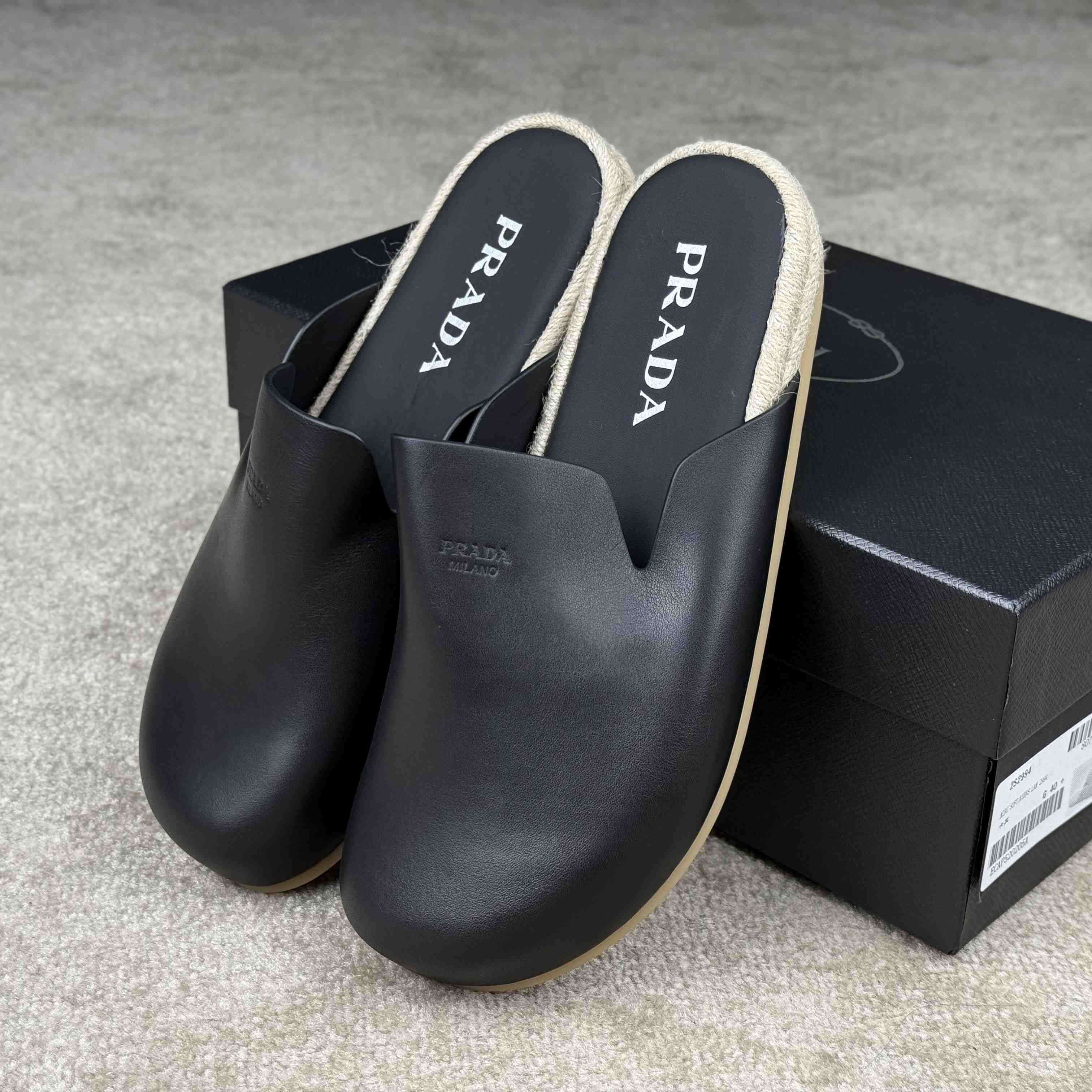 Prada Leather Mules - DesignerGu