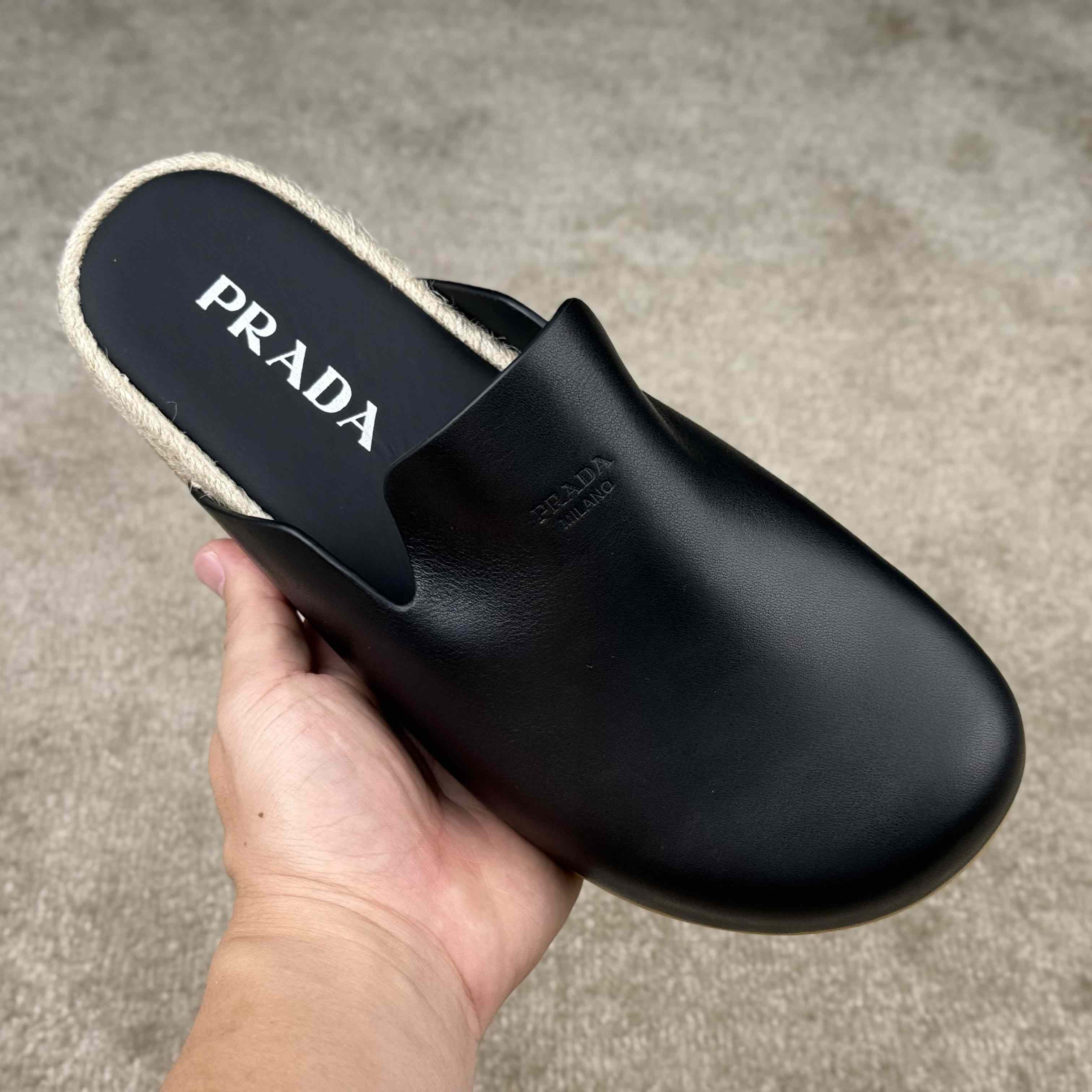 Prada Leather Mules - DesignerGu