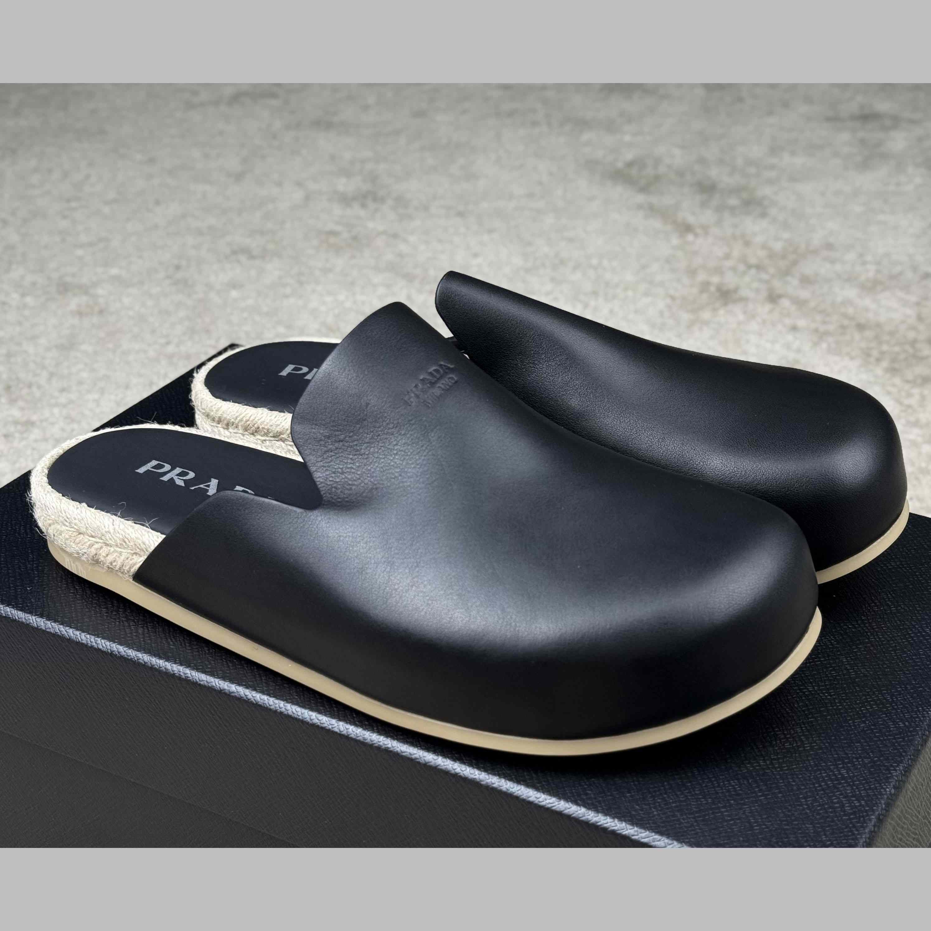 Prada Leather Mules - DesignerGu