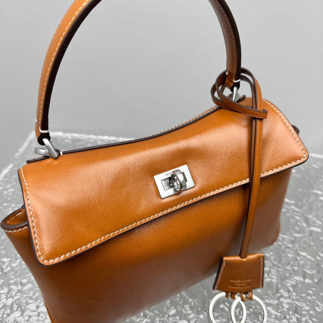 Balenciaga Rodeo Handbag Mini In Tan Cowboy - DesignerGu