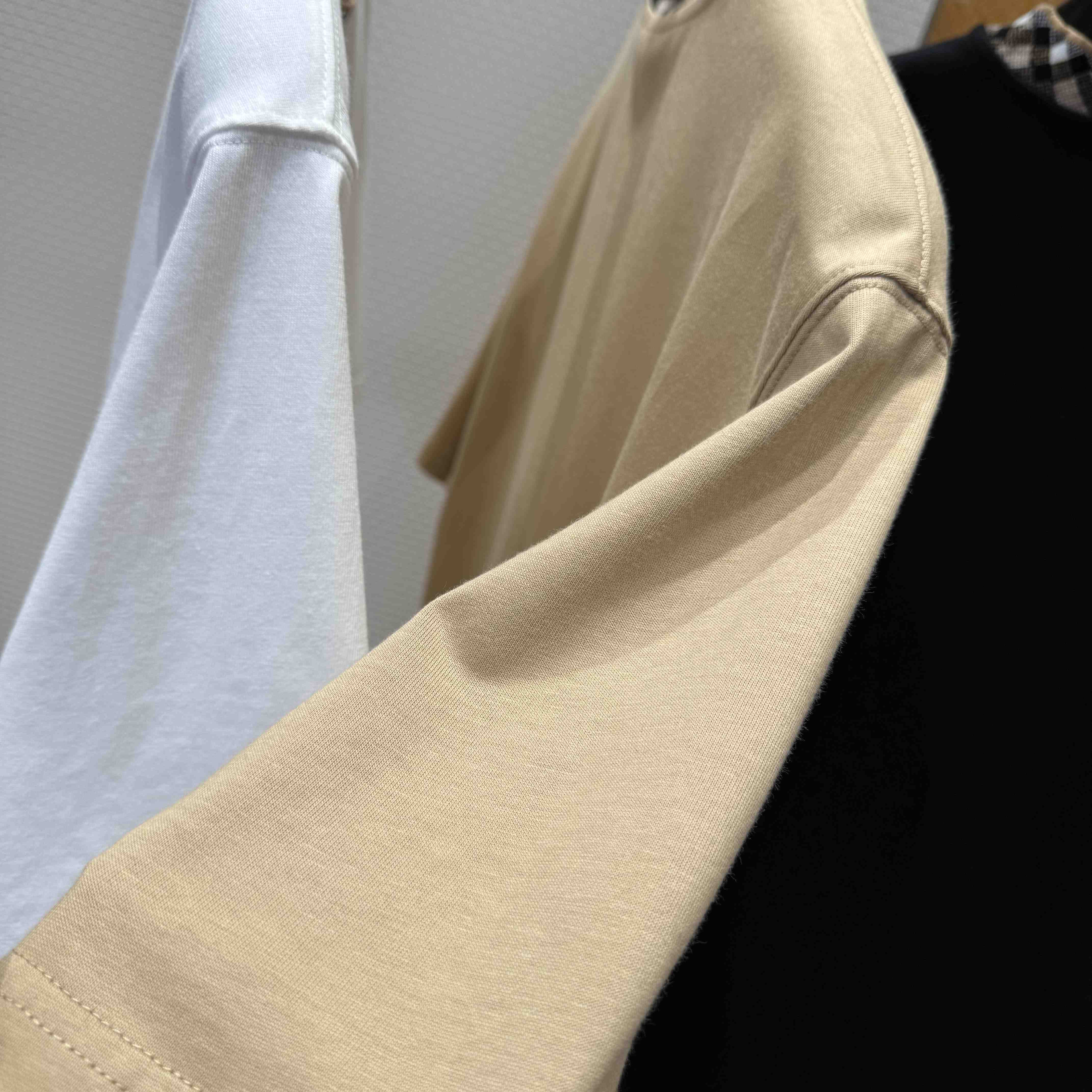 Burberry Check Trim Cotton T-shirt  - DesignerGu