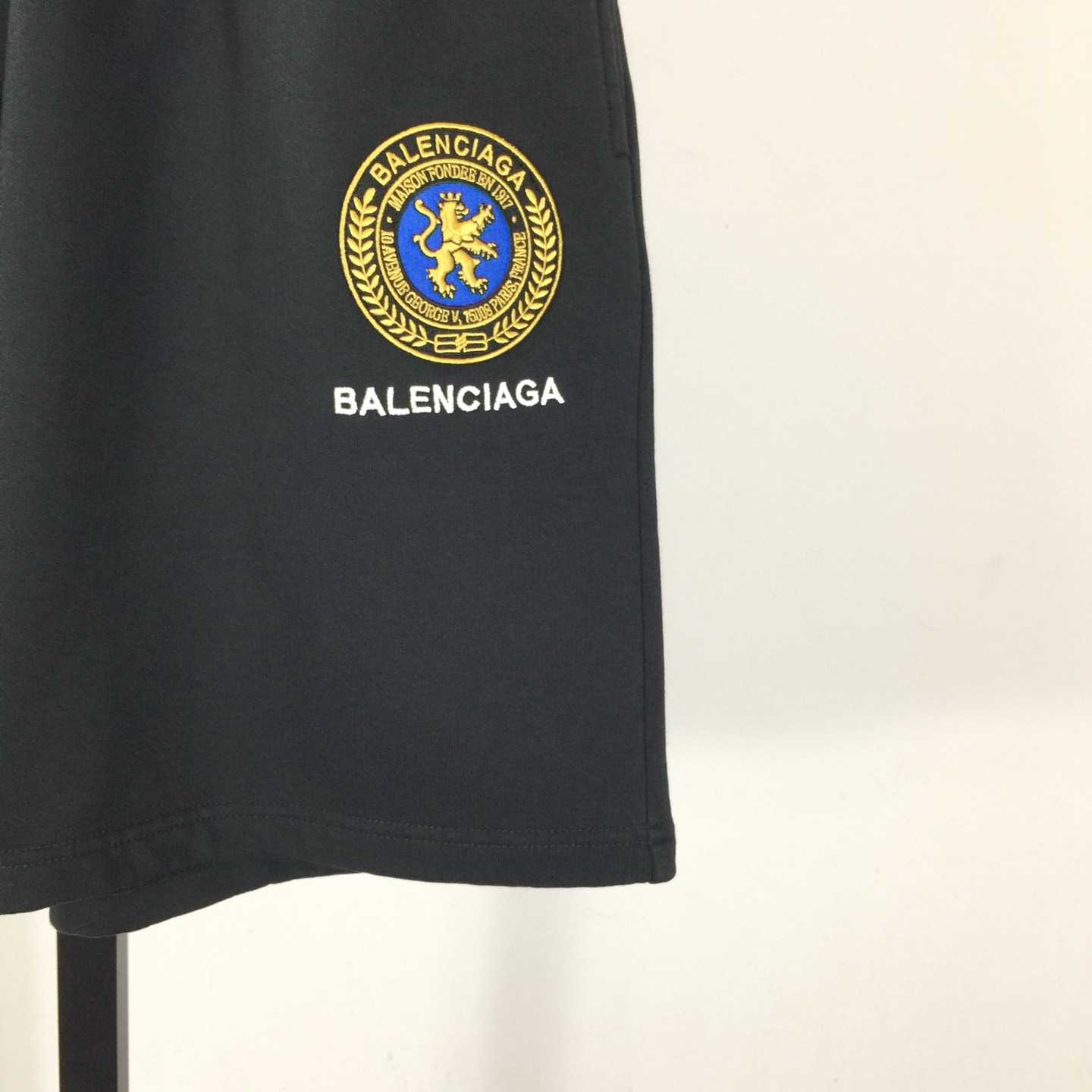 Balenciaga Uniform Merch Short In Faded Black Dry Fleece - DesignerGu