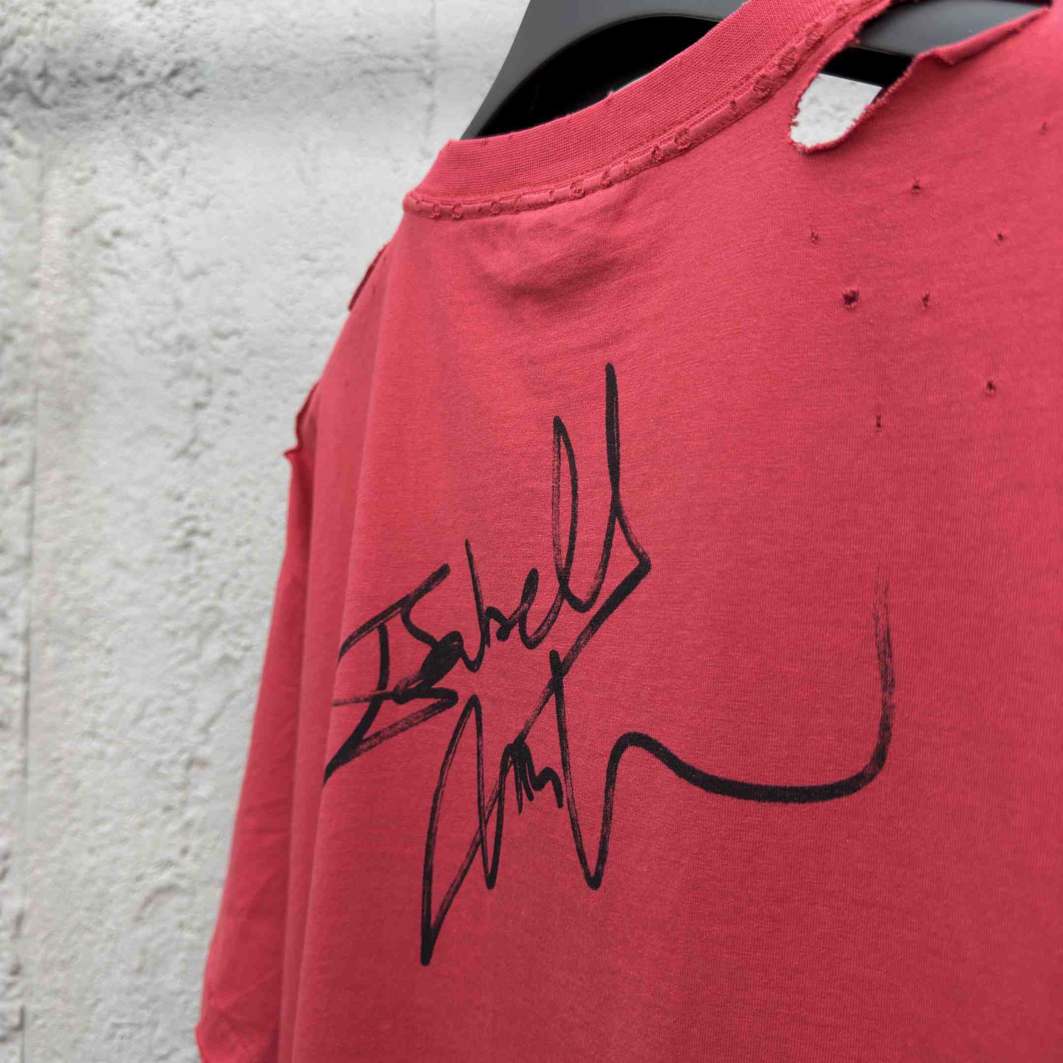 Balenciaga Isabelle Boxy T-Shirt in faded red dry jersey - DesignerGu