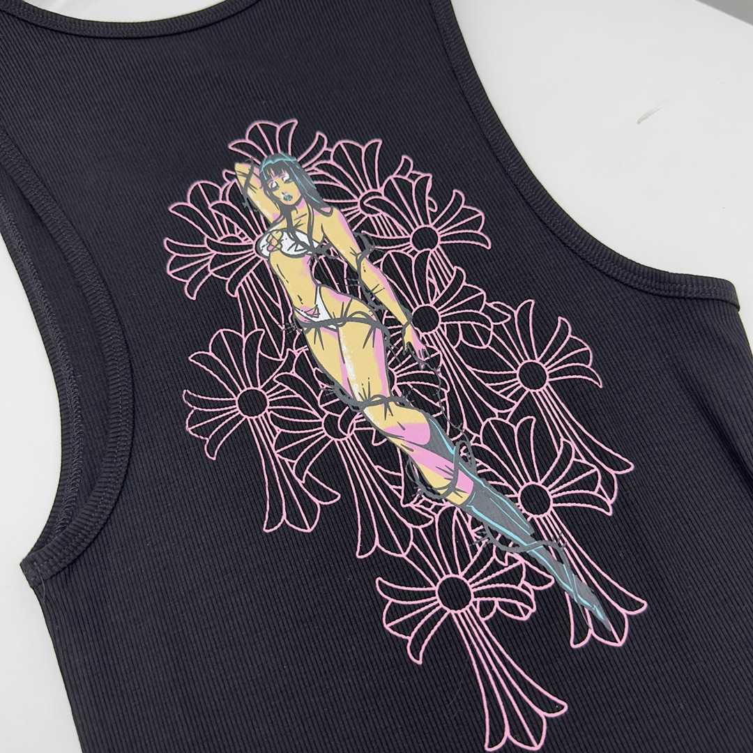 Chrome Hearts x Deadly Doll Tank Top Black/Pink  - DesignerGu