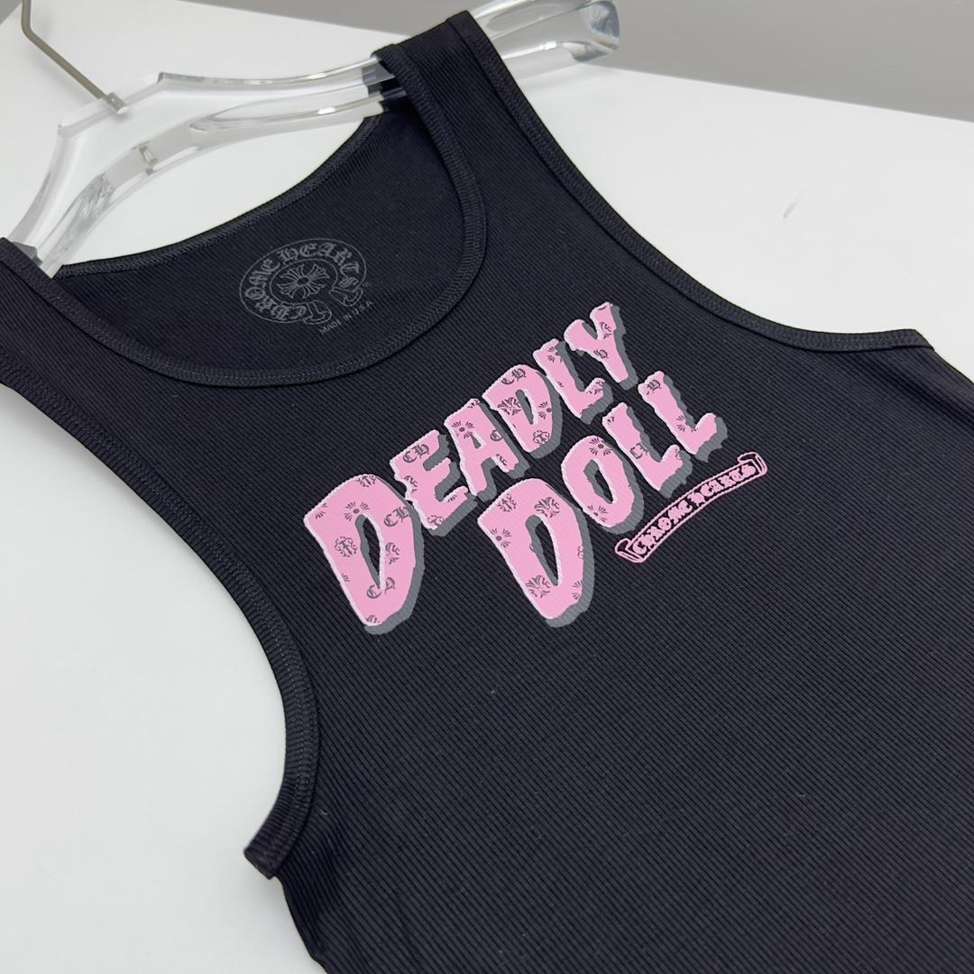 Chrome Hearts x Deadly Doll Tank Top Black/Pink  - DesignerGu