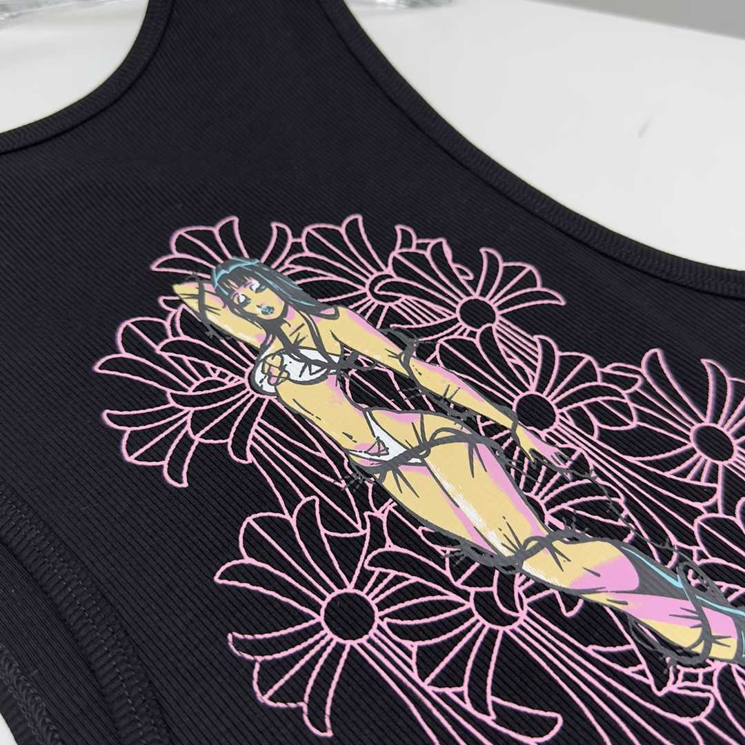 Chrome Hearts x Deadly Doll Tank Top Black/Pink  - DesignerGu