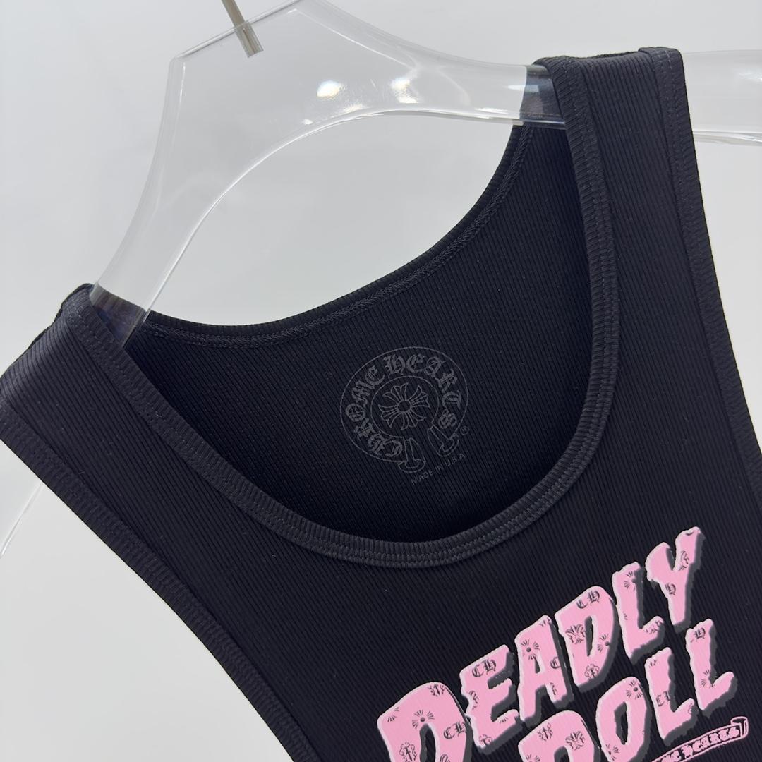Chrome Hearts x Deadly Doll Tank Top Black/Pink  - DesignerGu