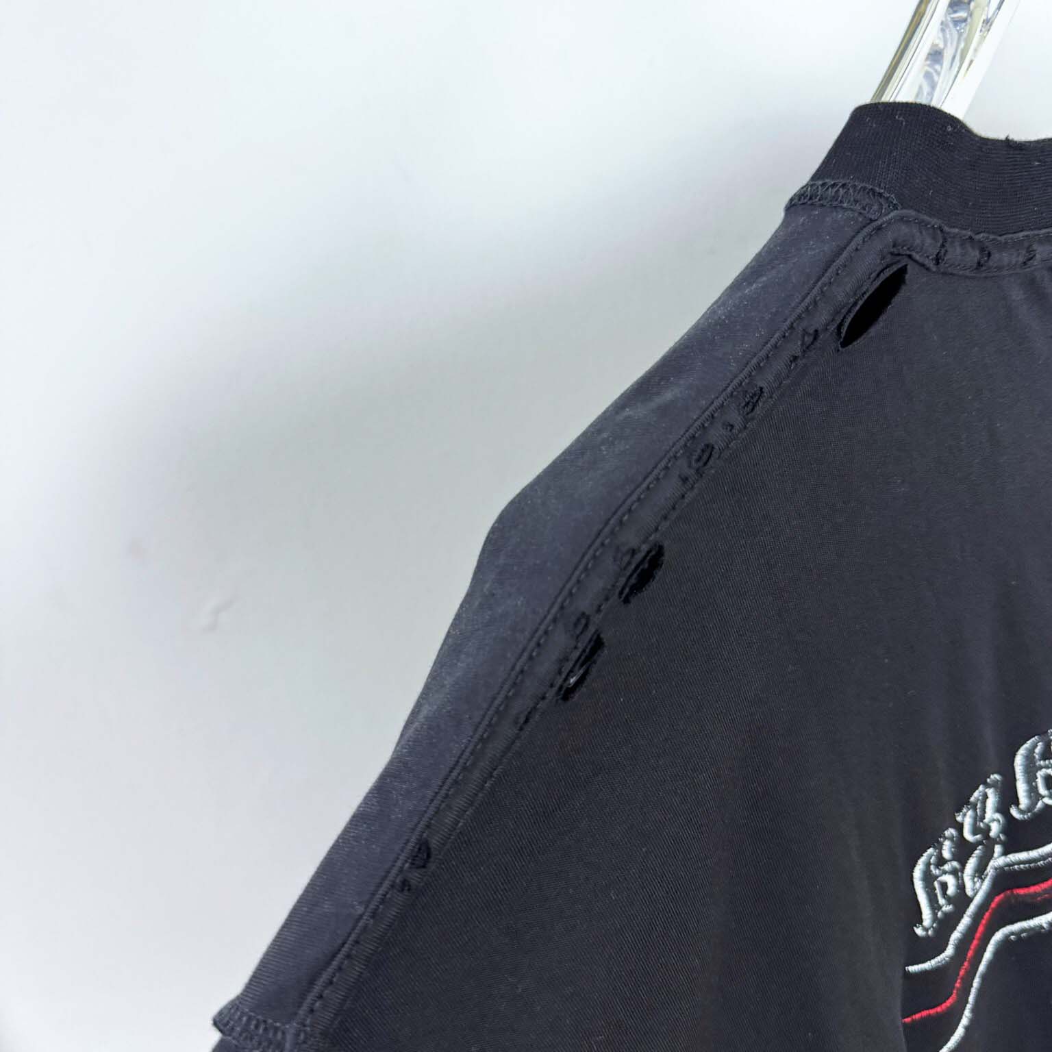 Balenciaga Embroidered Logo Wave Political Campaign T-Shirt  - DesignerGu