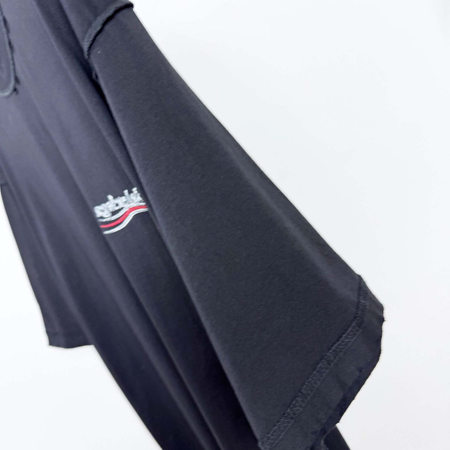 Balenciaga Embroidered Logo Wave Political Campaign T-Shirt  - DesignerGu