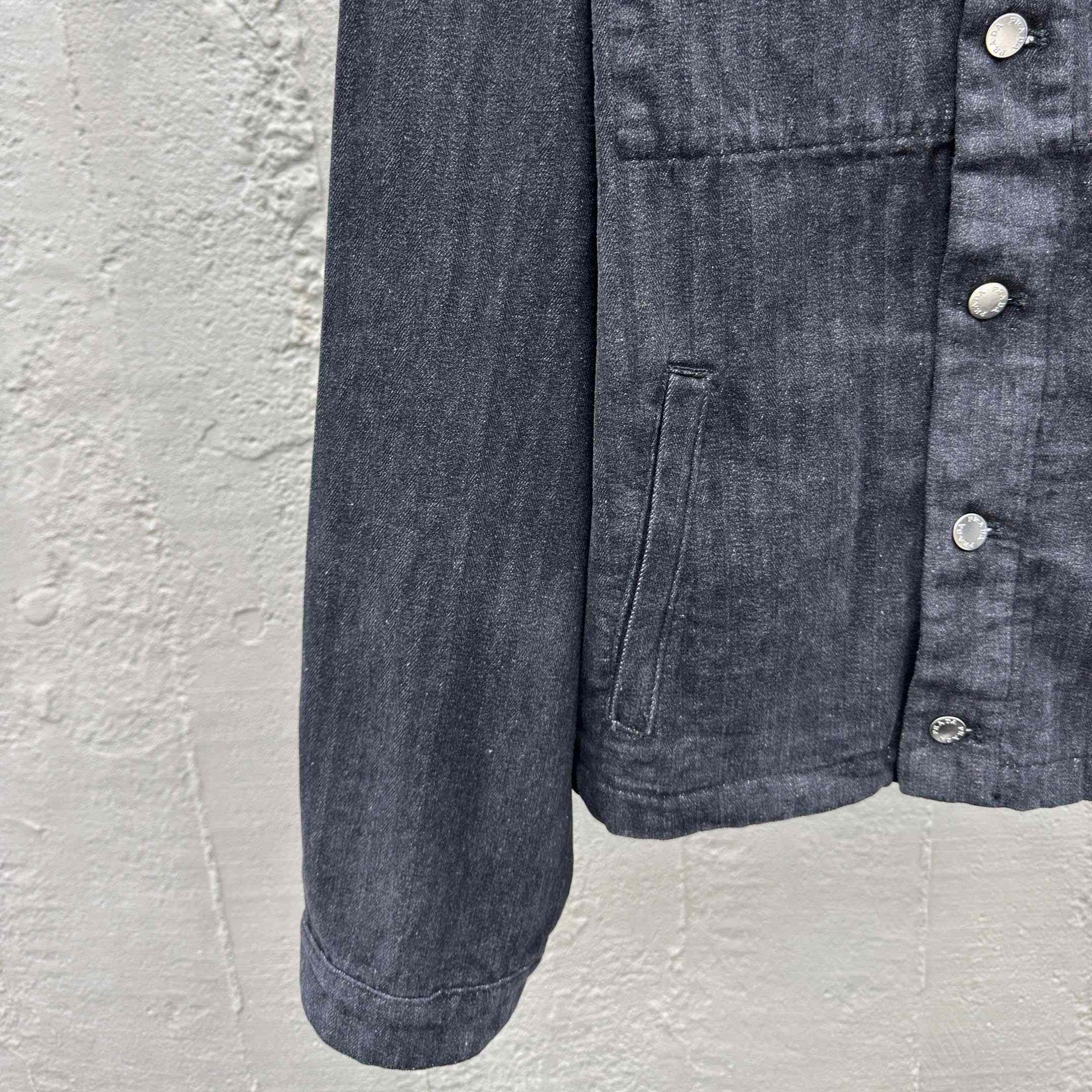 Prada Chevron Denim Blouson Jacket - DesignerGu