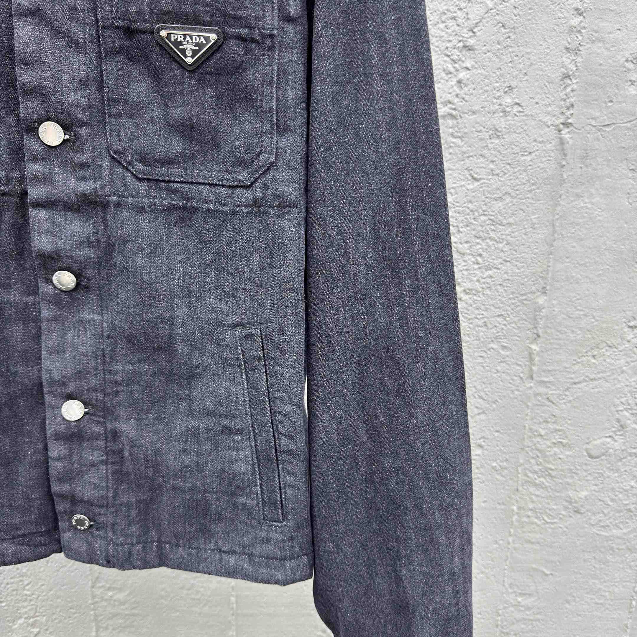 Prada Chevron Denim Blouson Jacket - DesignerGu