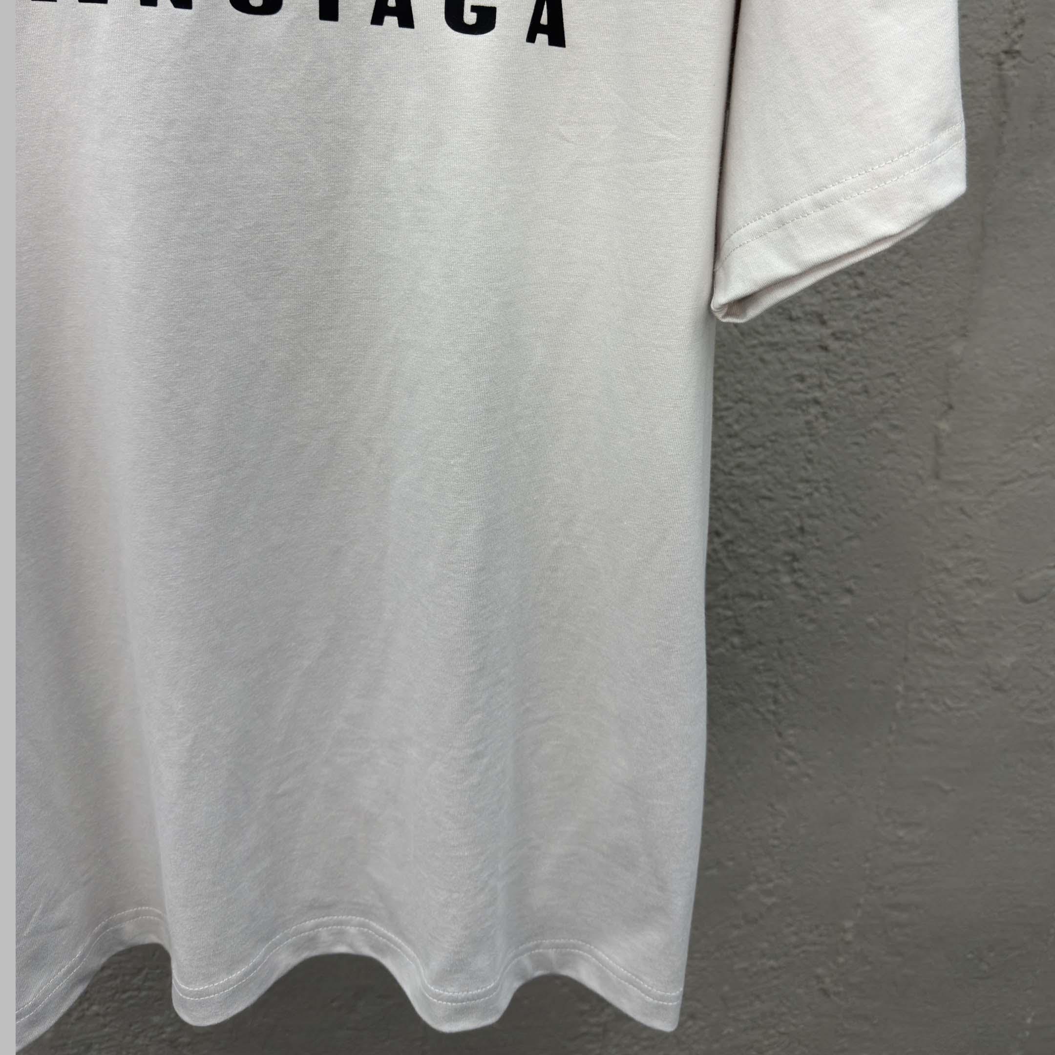 Balenciaga White Loop Sports Icon Medium Fit T-shirt  - DesignerGu