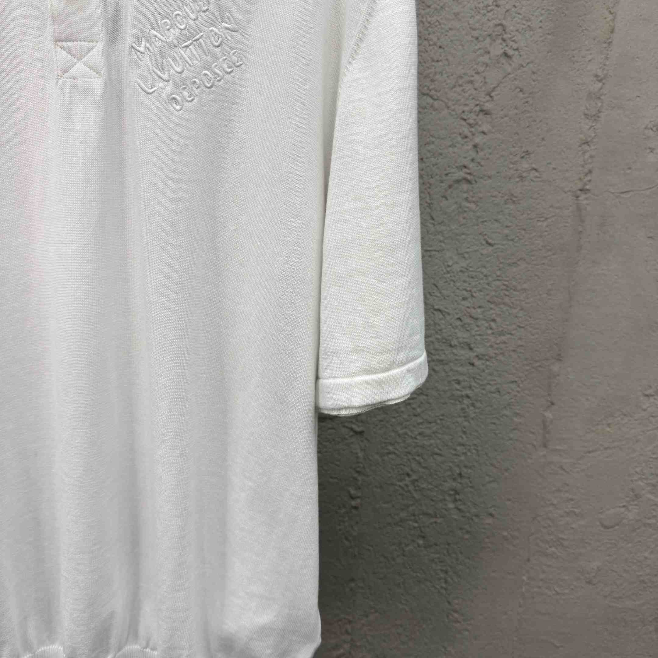 Louis Vuitton Embroidered Short-Sleeved Cotton Blend Polo Shirt   1AFQQA - DesignerGu