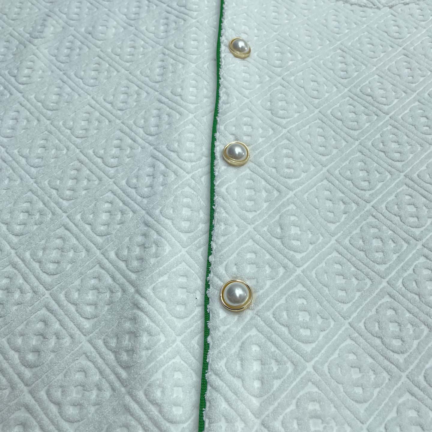 Casablanca Monogram Jacquard Towelling Short Sleeve Shirt   c1030 - DesignerGu