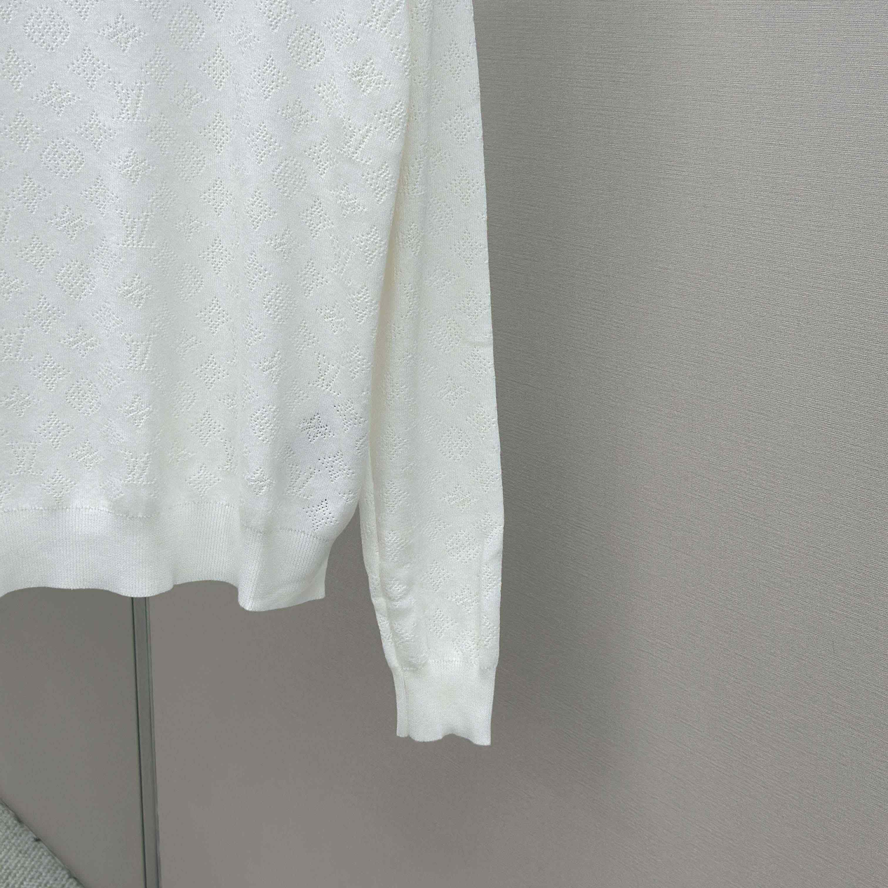 Louis Vuitton Monogram Pointelle Cotton Pullover   1AGJHC - DesignerGu