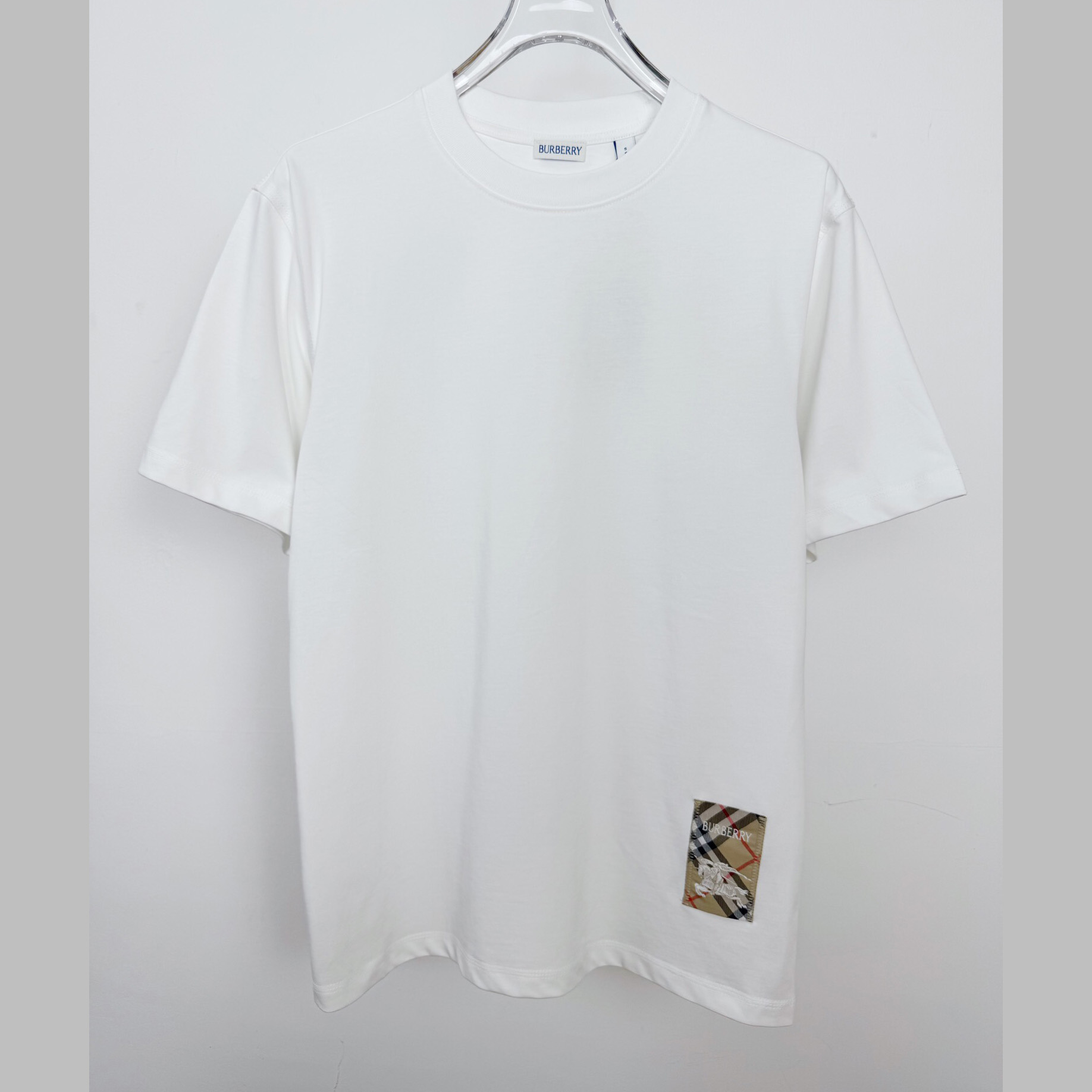 Burberry Check Label Cotton T-shirt  - DesignerGu