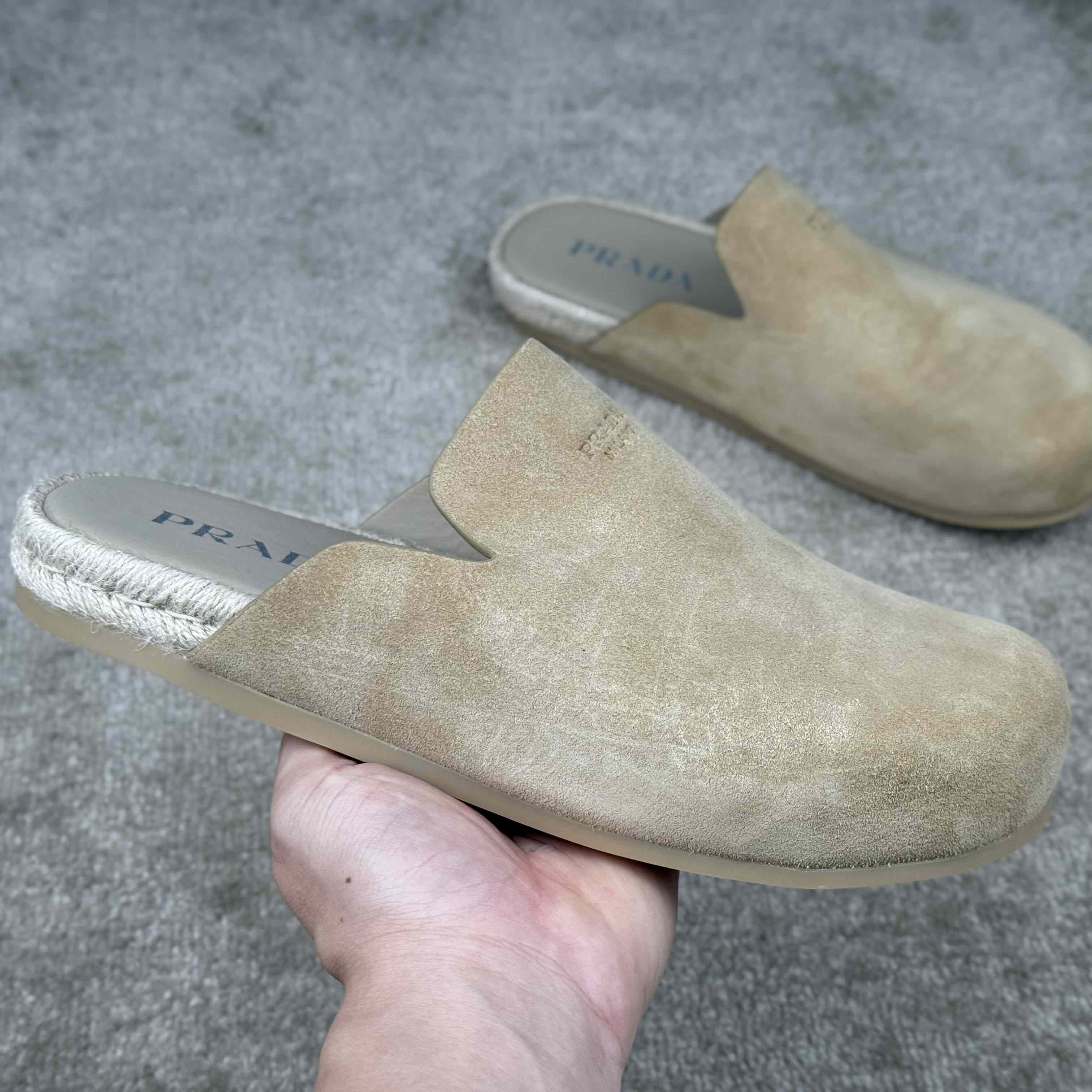 Prada Suede Mules - DesignerGu
