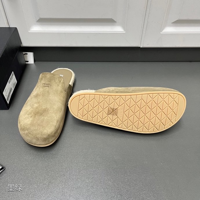 Prada Suede Mules - DesignerGu
