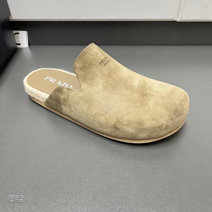 Prada Suede Mules - DesignerGu