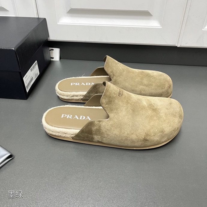 Prada Suede Mules - DesignerGu
